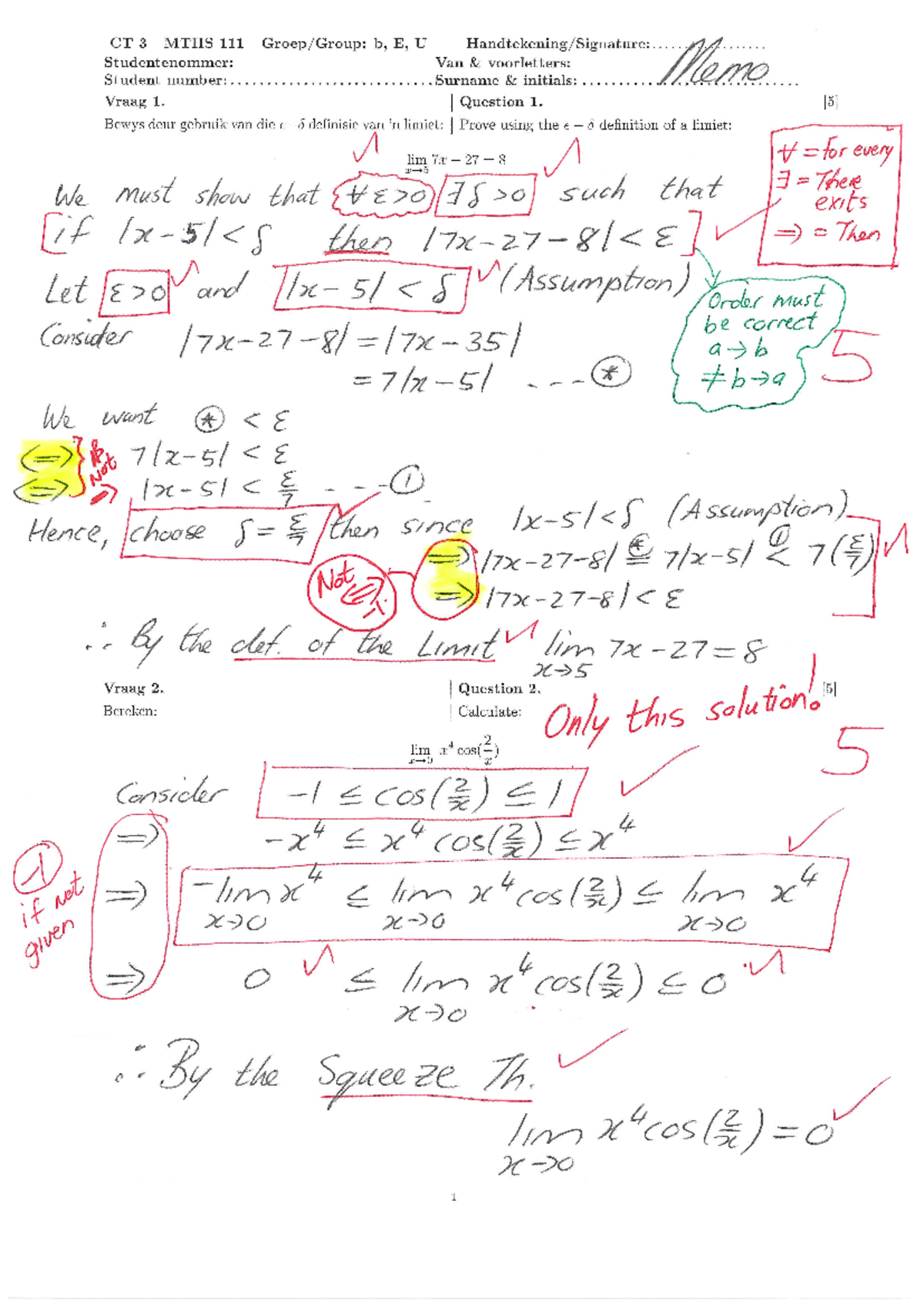 MTHS111 Test 3 Memo - Key Insights and Solutions 2024 - Studocu