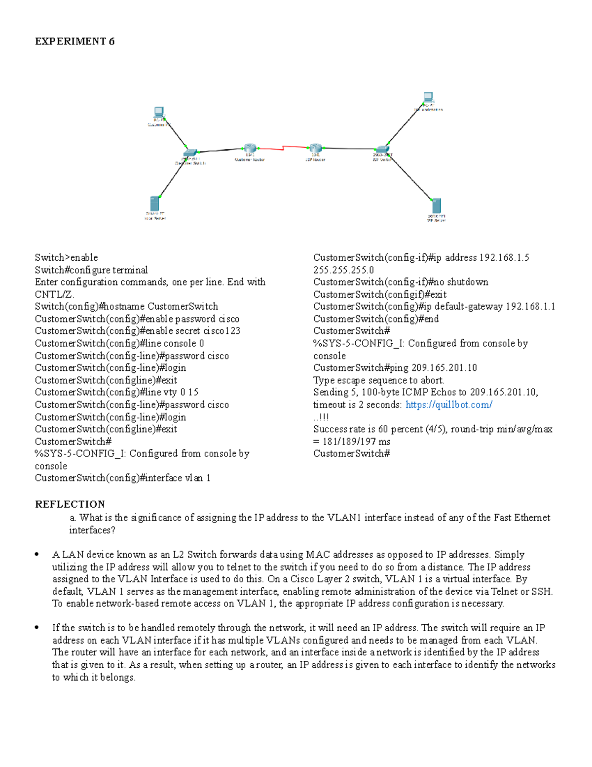 CNS Laboratory Works: Experiment Configurations and Reflections - Studocu