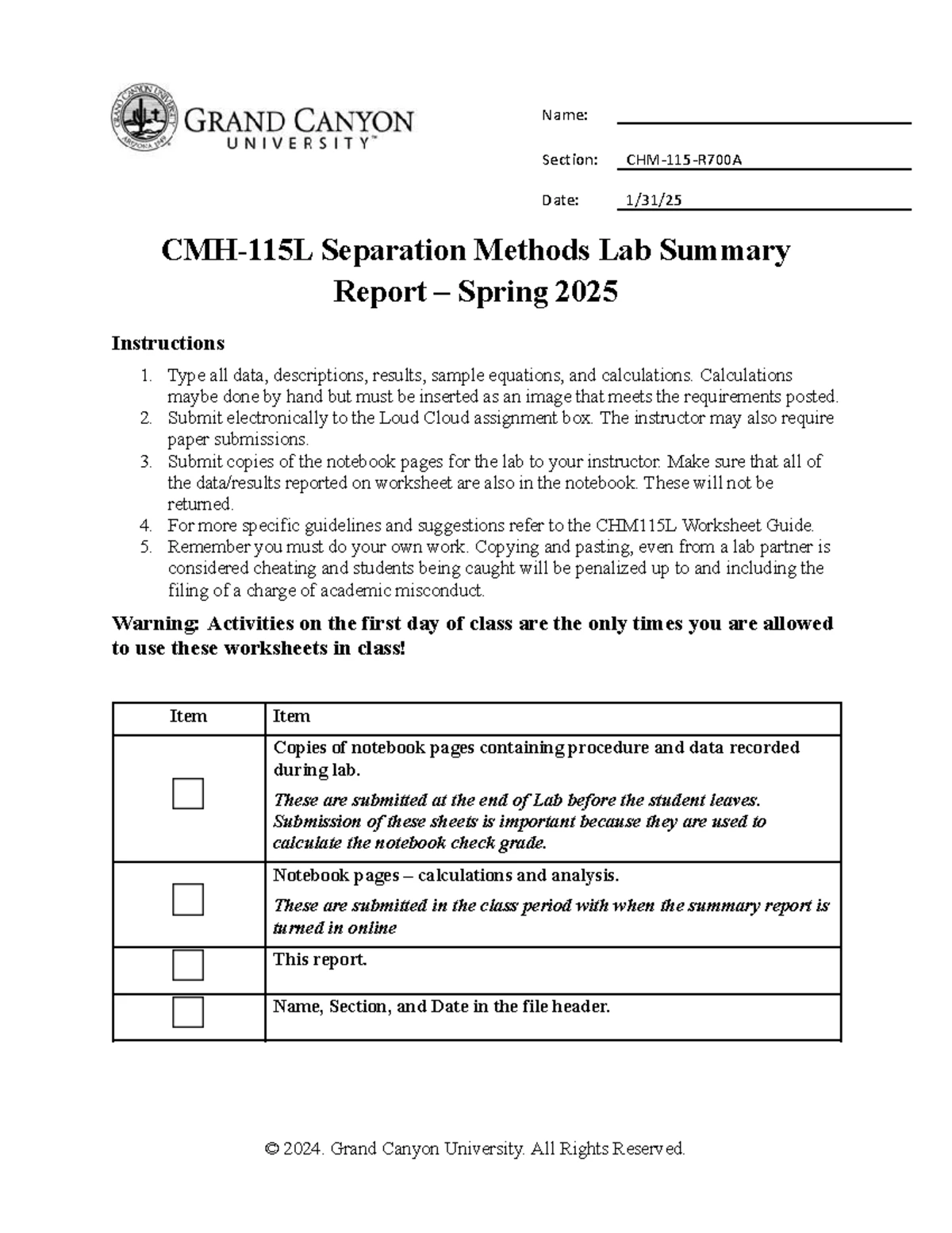 CHM-115L qualitative analysis lab summary report Spring 2025 - Studocu