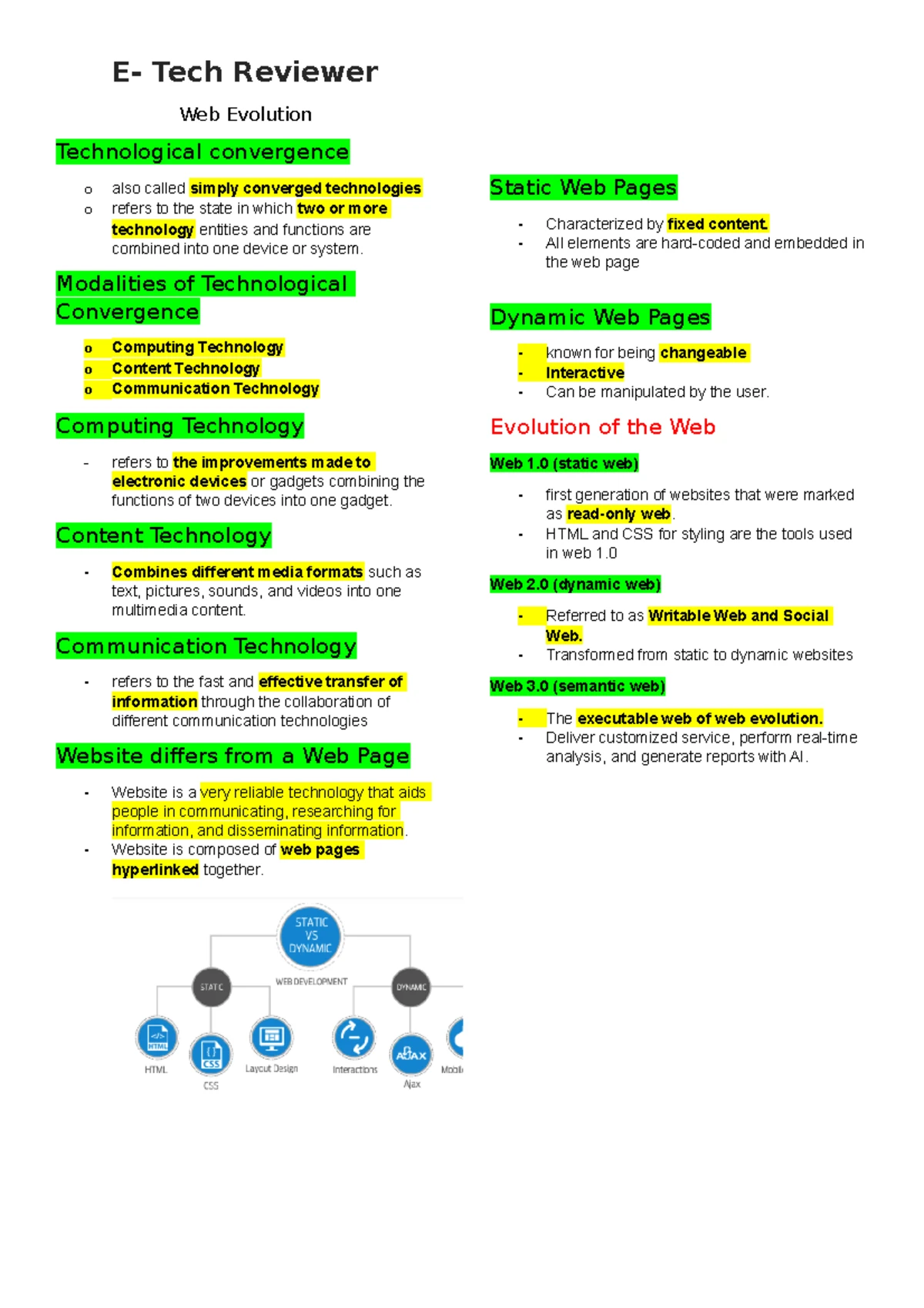 E-TECH- Reviewer - NOTES - LESSON 5: ADVANCED TECHNIQUES USING MS ...