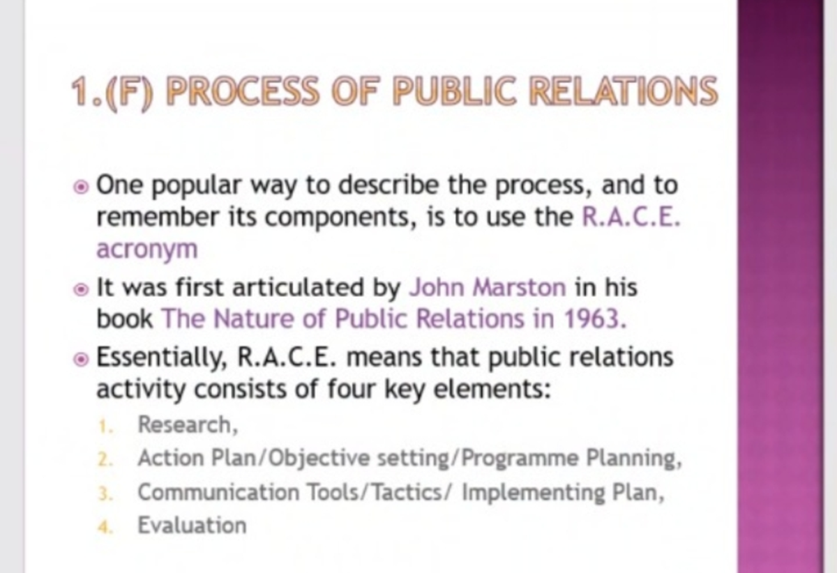 Process of PR - NOTES - Public relations - Studocu