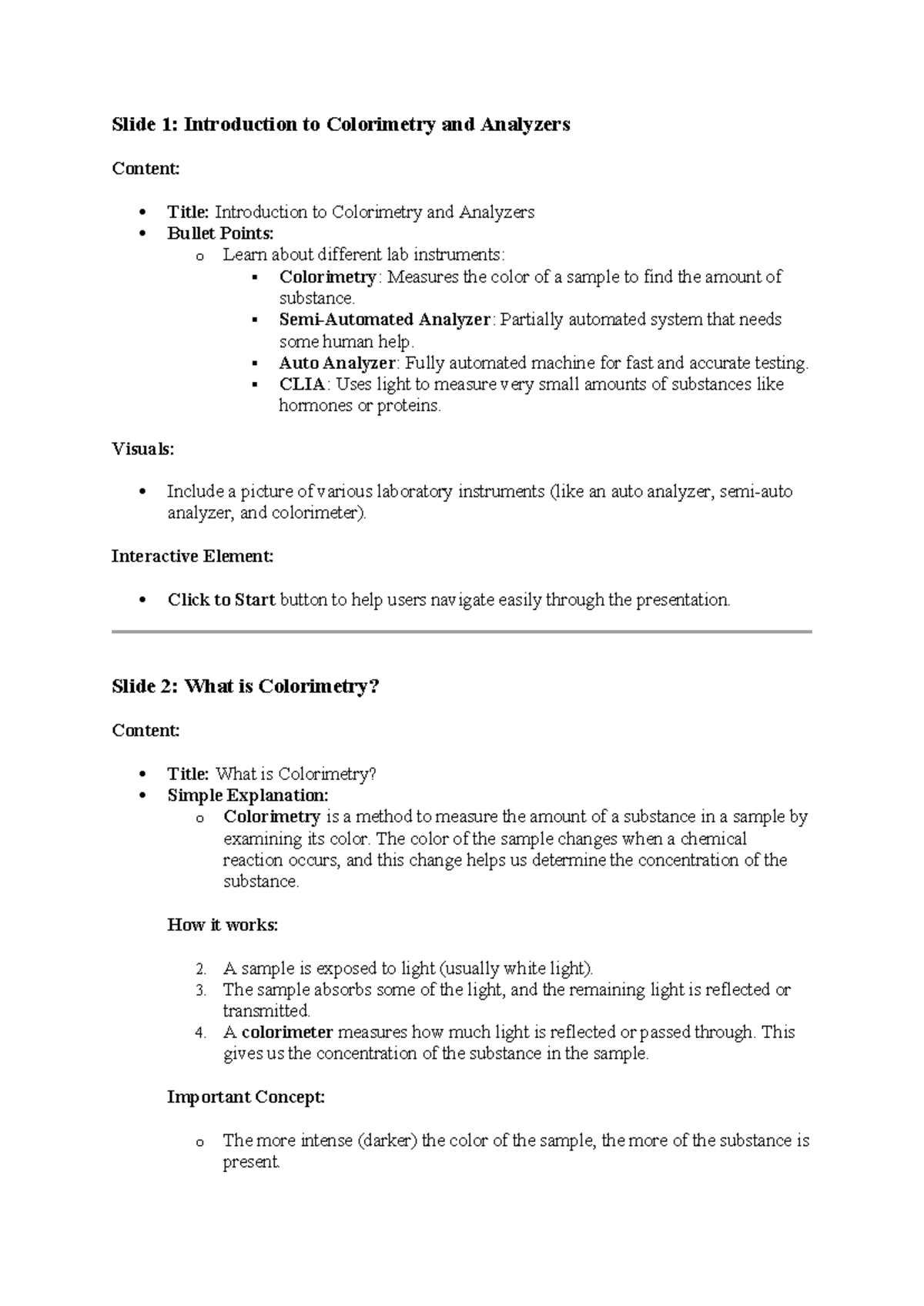 Slide 1 - XFGDCFH - Slide 1: Introduction to Colorimetry and Analyzers ...