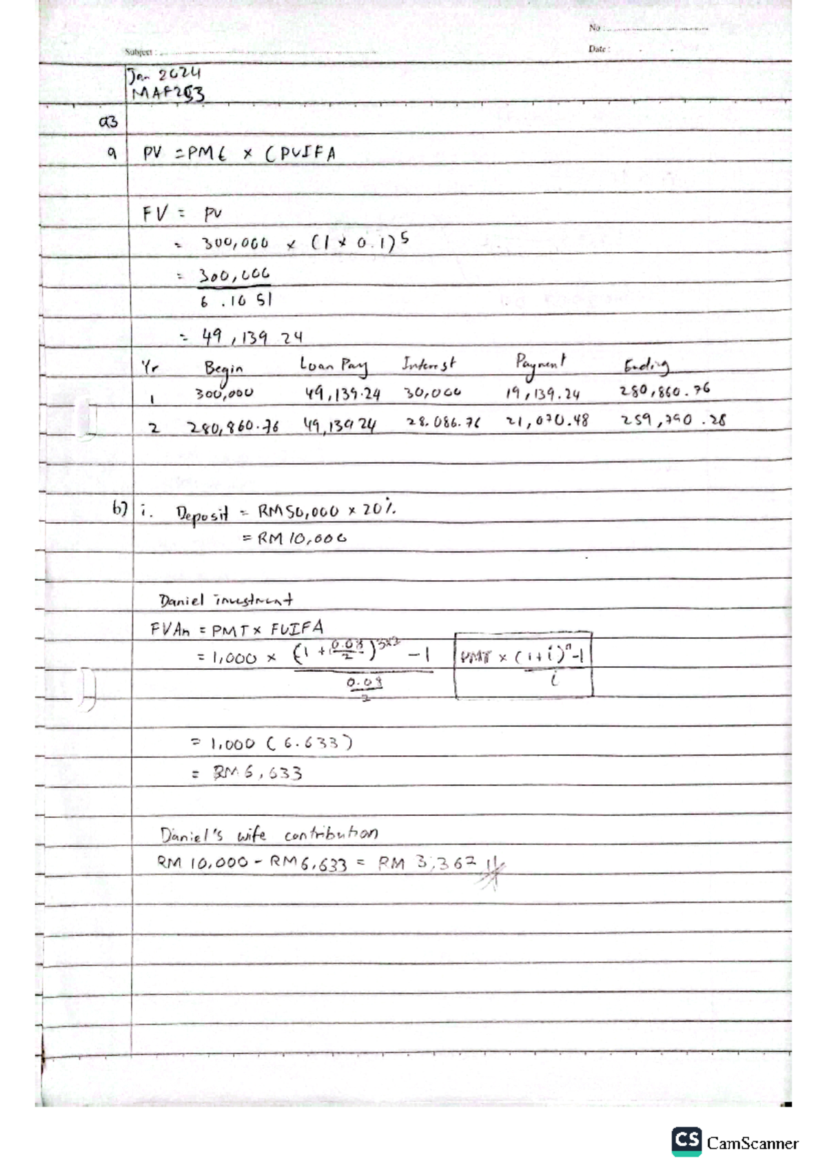 MAF253 Jan 2024 Q3 A & B - Solutions and Explanations - Studocu