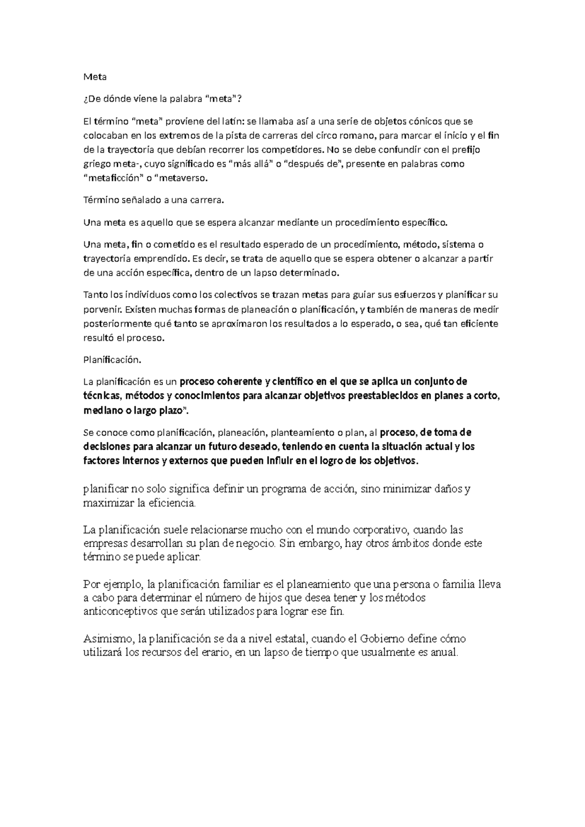 Exposicion adm. de empresas II - Meta ¿De dónde viene la palabra “meta ...