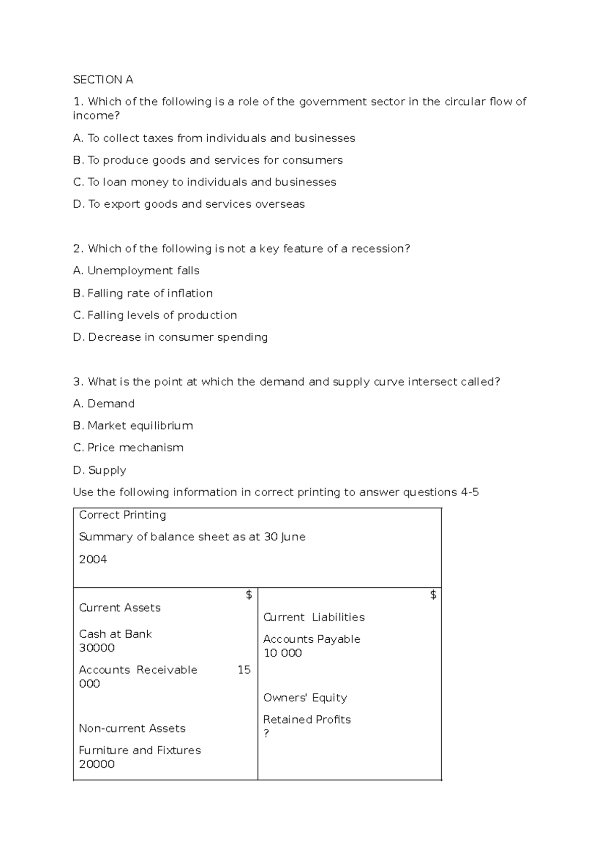 Commerce Practice Questions and Answers for Exam Preparation - Studocu