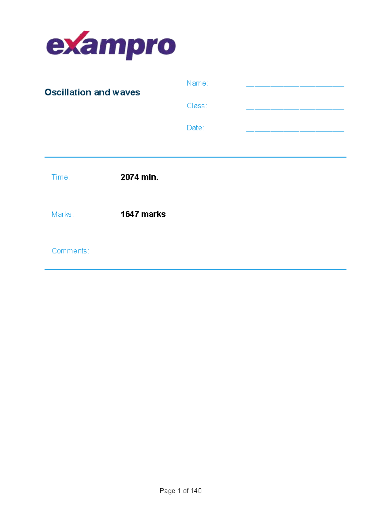 Oscillation and Waves Study Notes - Course Code: 2074 - Studocu