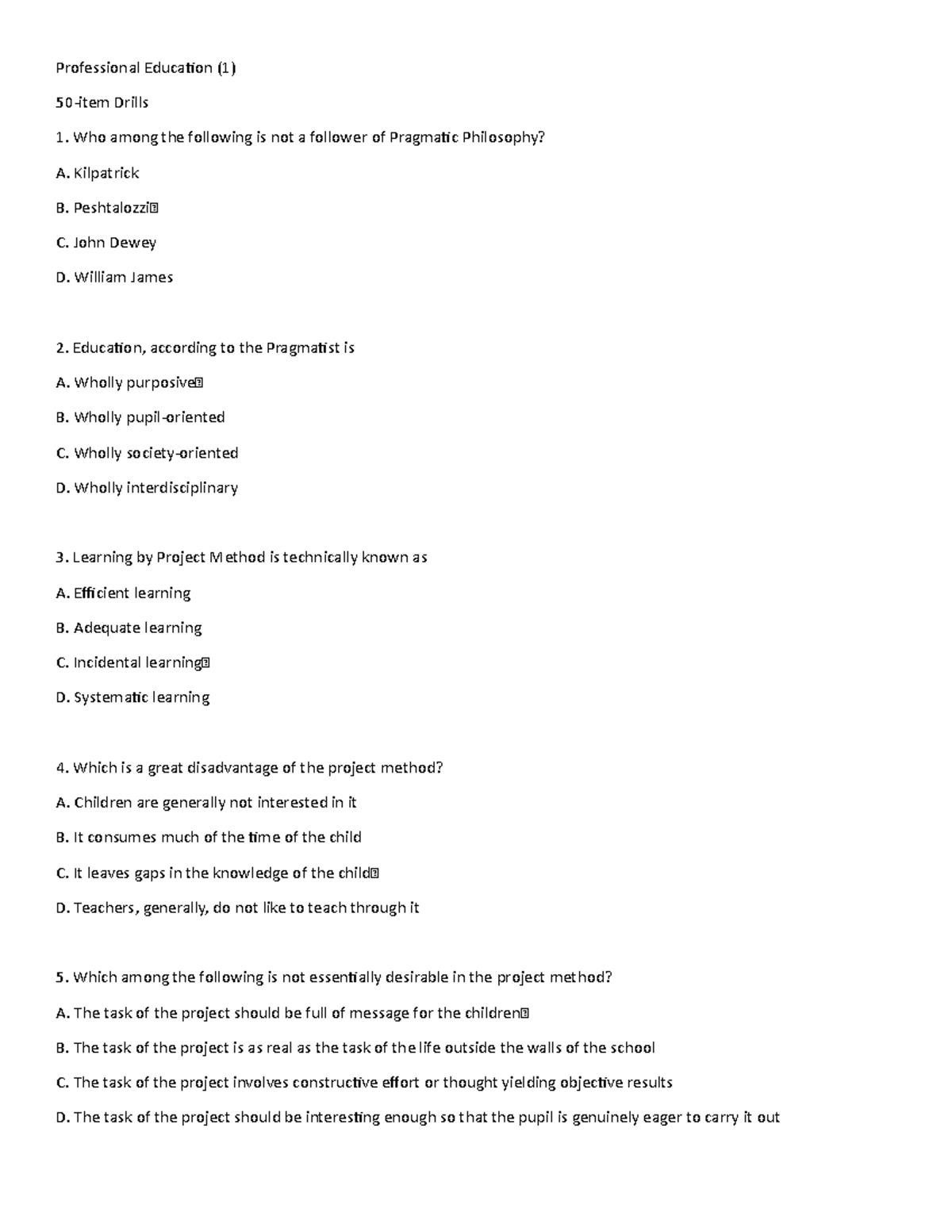 LET 2 Prof Ed - 50 Item Drills in Educational Theories and Methods ...