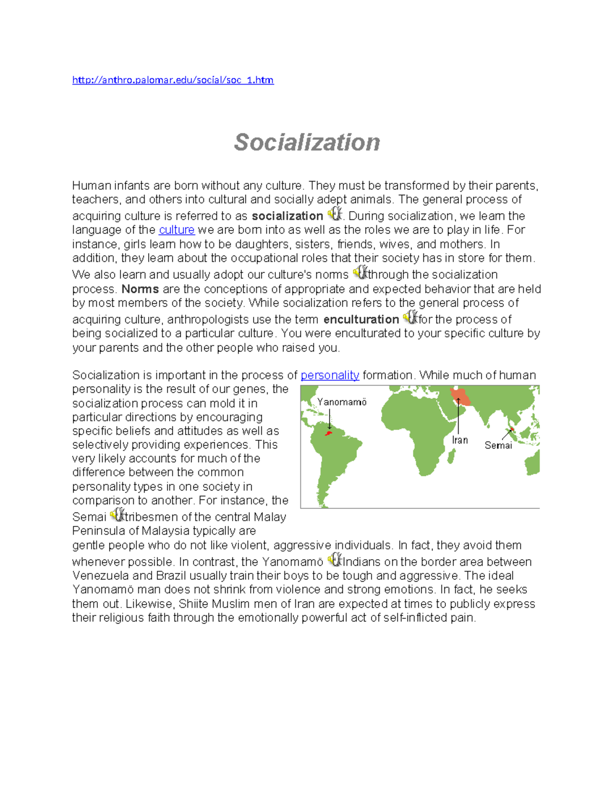 Course Codes: Final Exam Study Guide on Socialization and Culture - Studocu