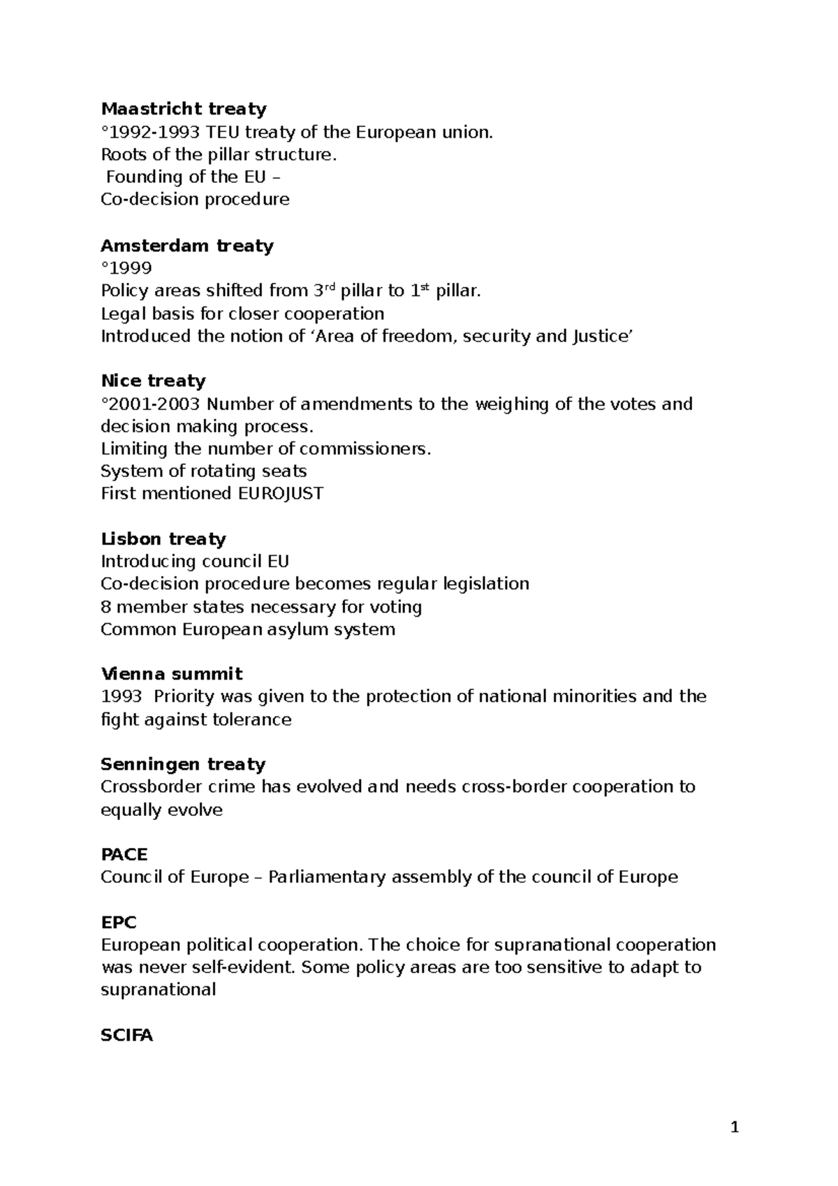 Begrippen - Maastricht treaty °1992-1993 TEU treaty of the European ...