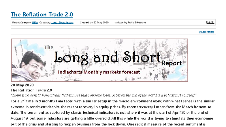 Nifty Report: Analyzing the Reflation Trade 2.0 Dynamics - Studocu