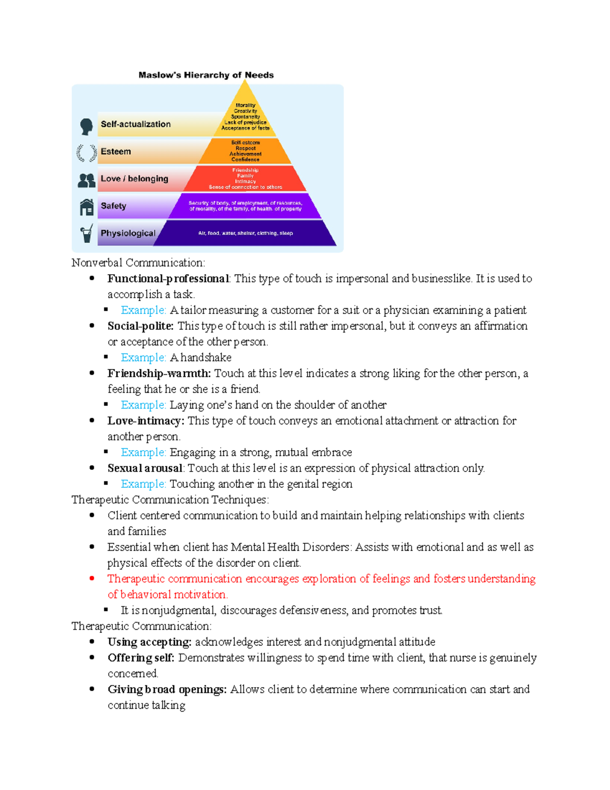 Mental quiz 1 notes - Nonverbal Communication: Functional-professional ...