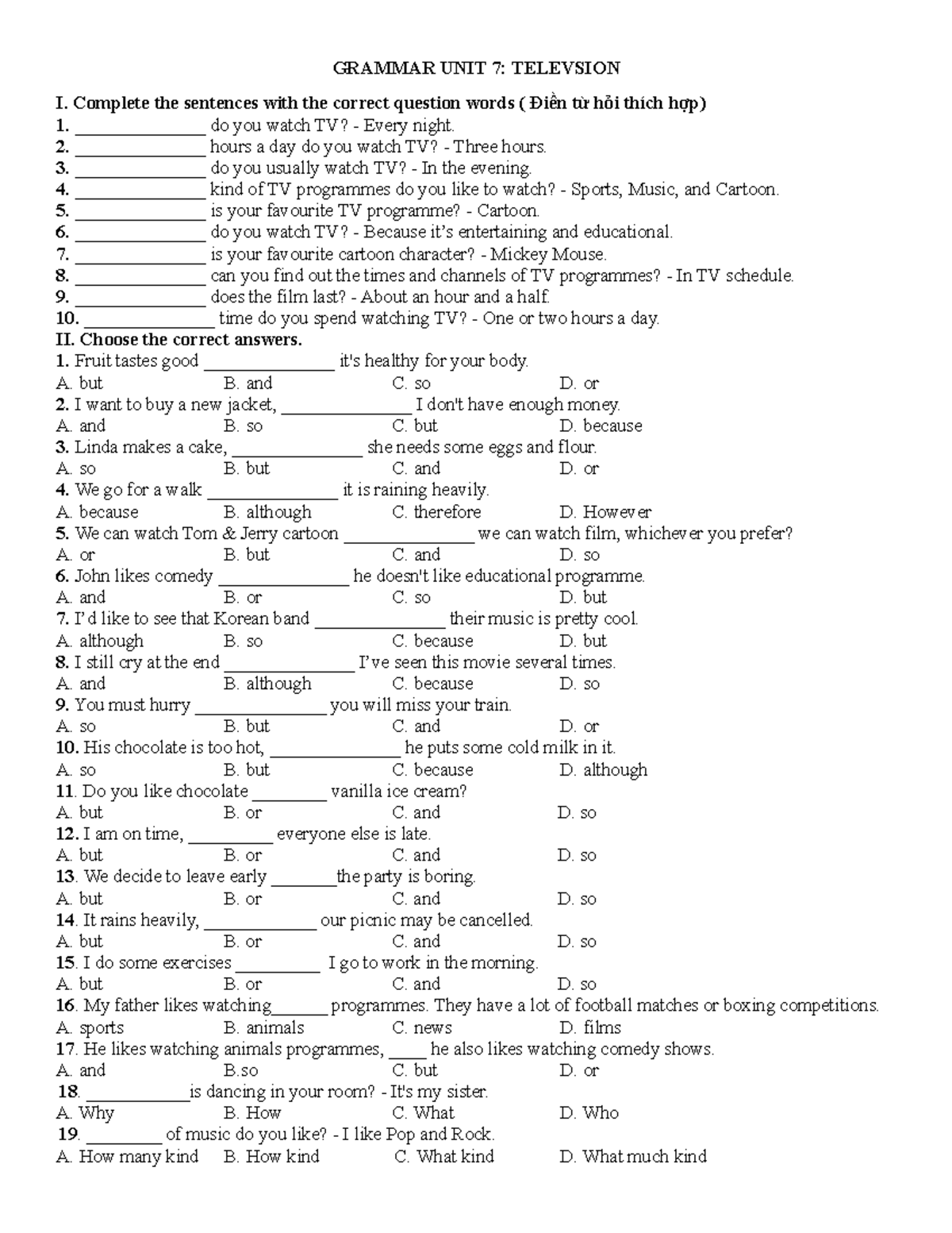 Grammar UNIT 7 LỚP 6 - english 6 global success - GRAMMAR UNIT 7 ...