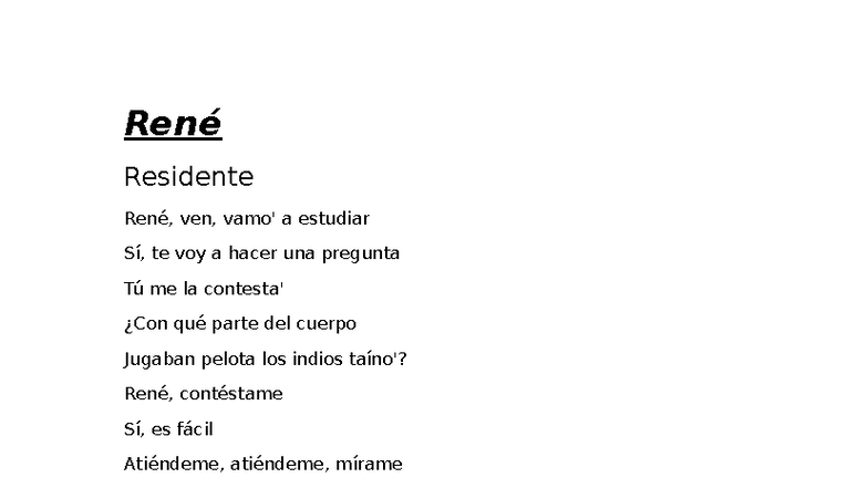Análisis de la letra de 