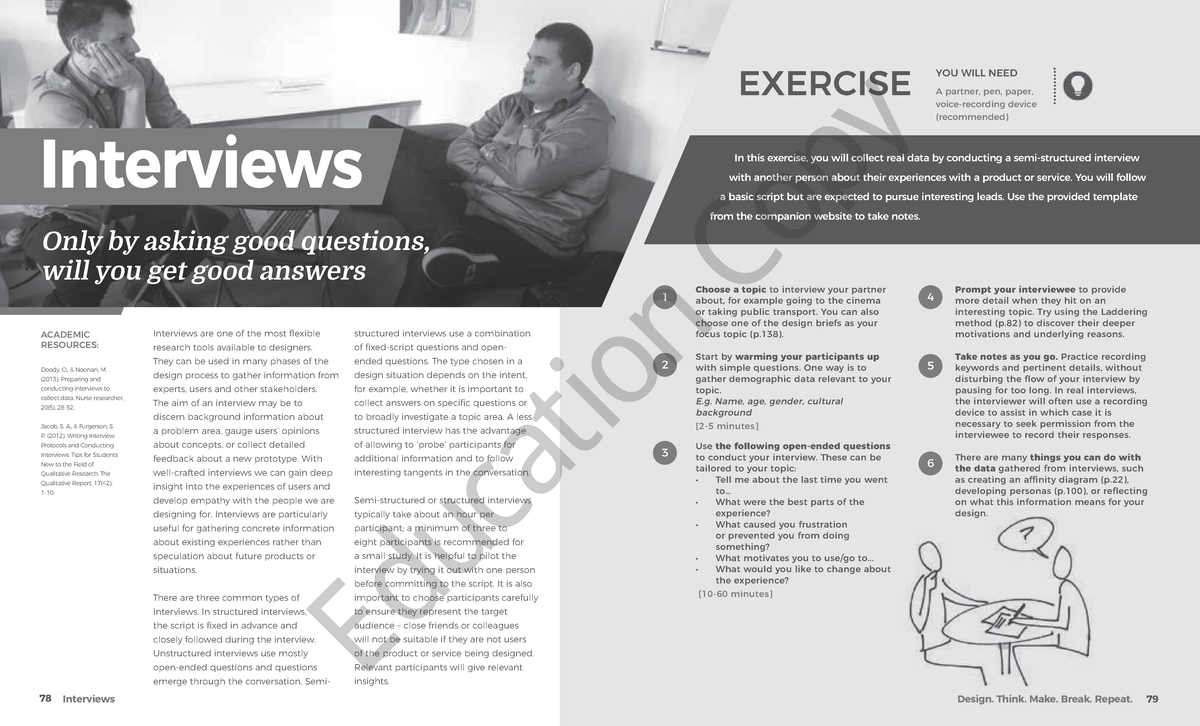 Dtmbr Edu Copy Interviews - EXERCISE YOU WILL NEED ACADEMIC RESOURCES ...