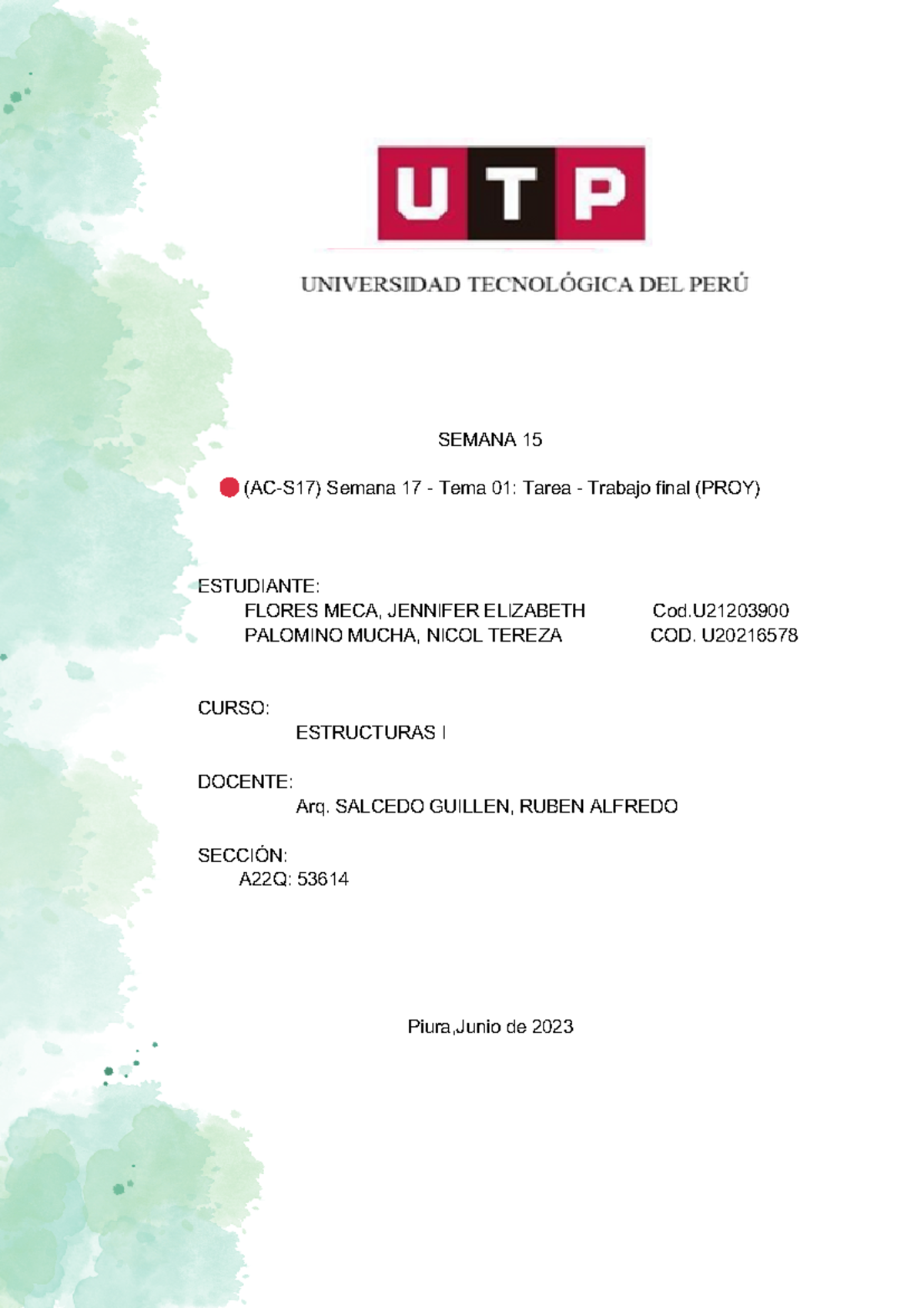 TA Final Exam - Estructuras I Proyecto Final 2023 - Studocu