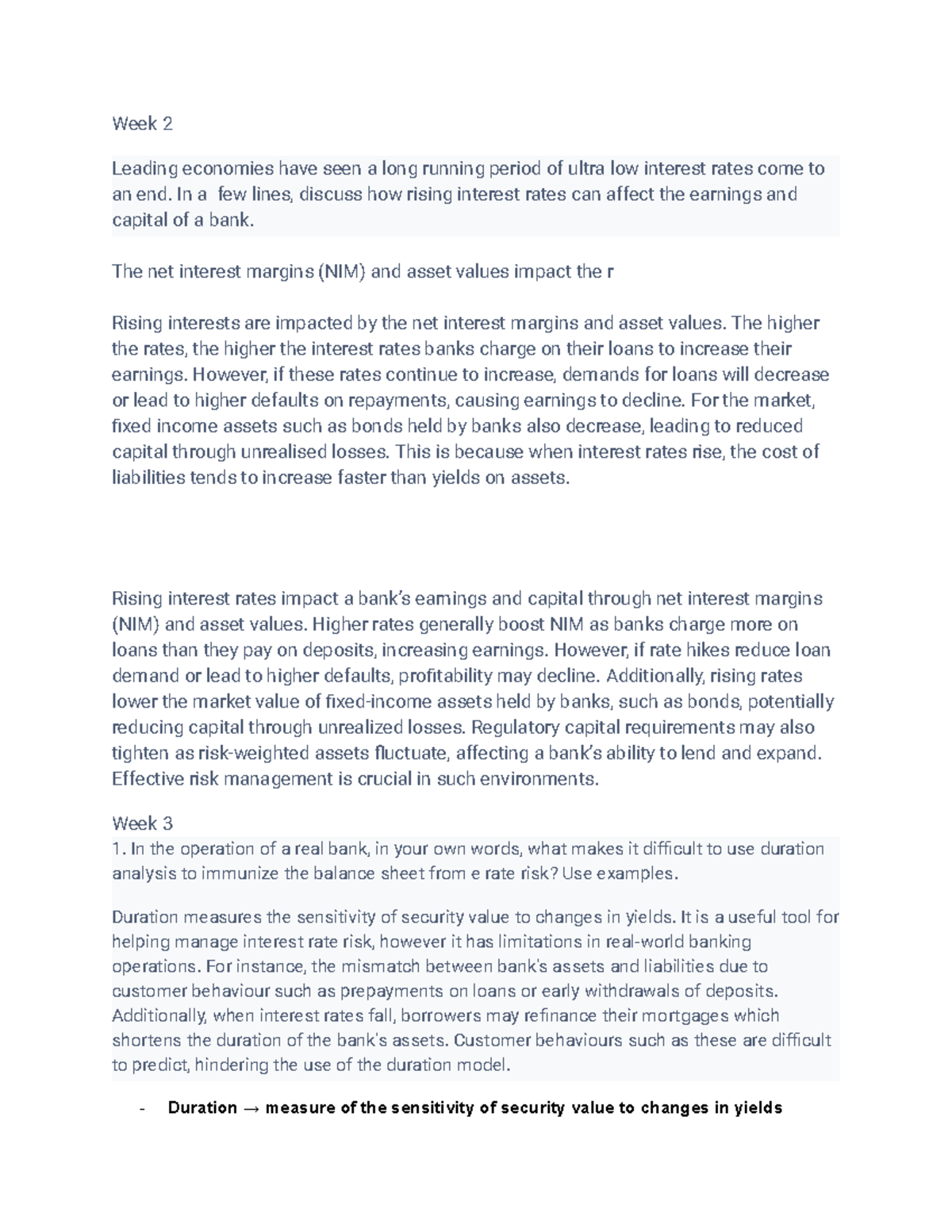 Impact of Rising Interest Rates on NIM and Asset Values: A Study (FIN ...