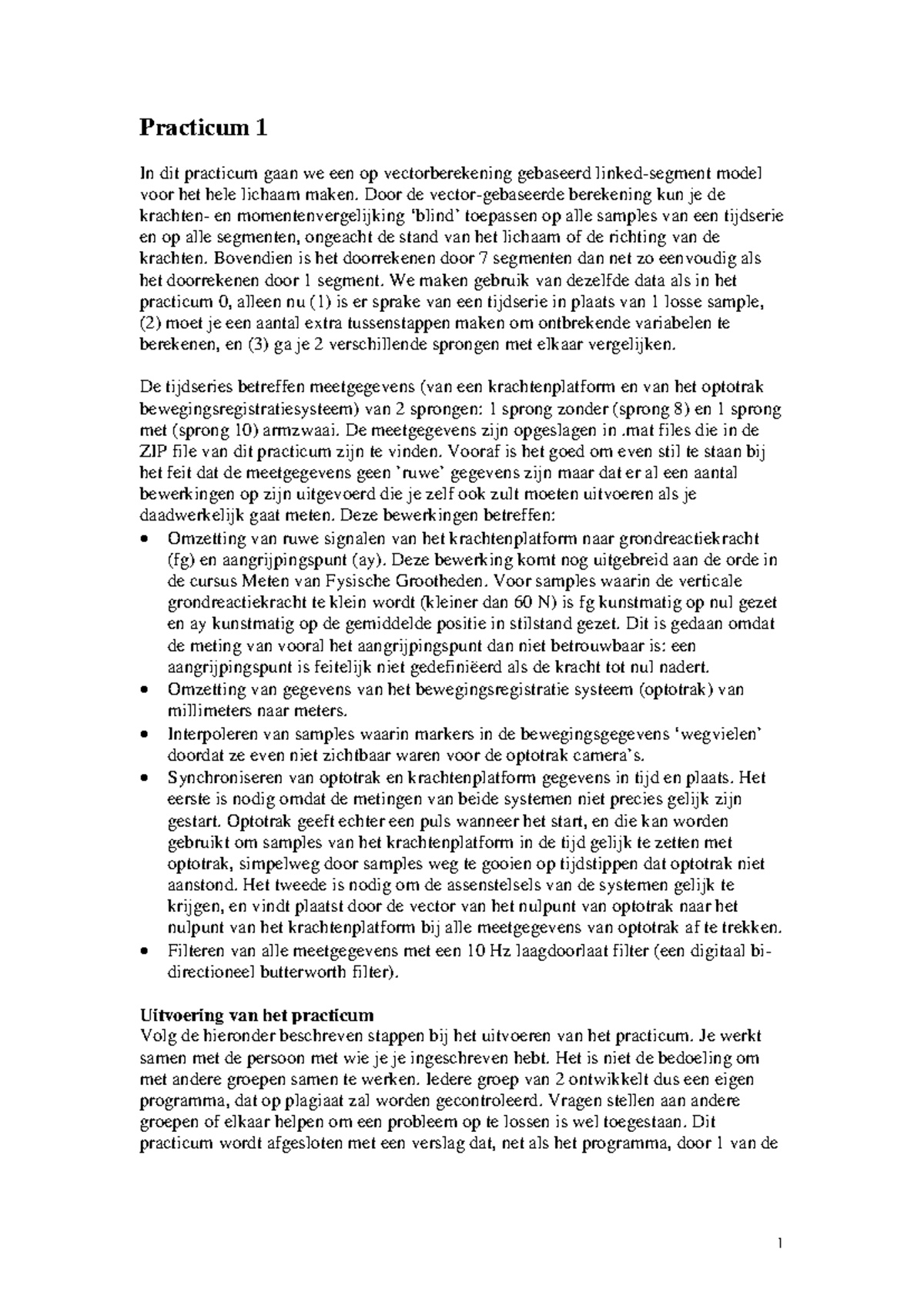 Practicum 1 Verslag en Analyse: Vectorberekeningen en Sprongen 2017 ...