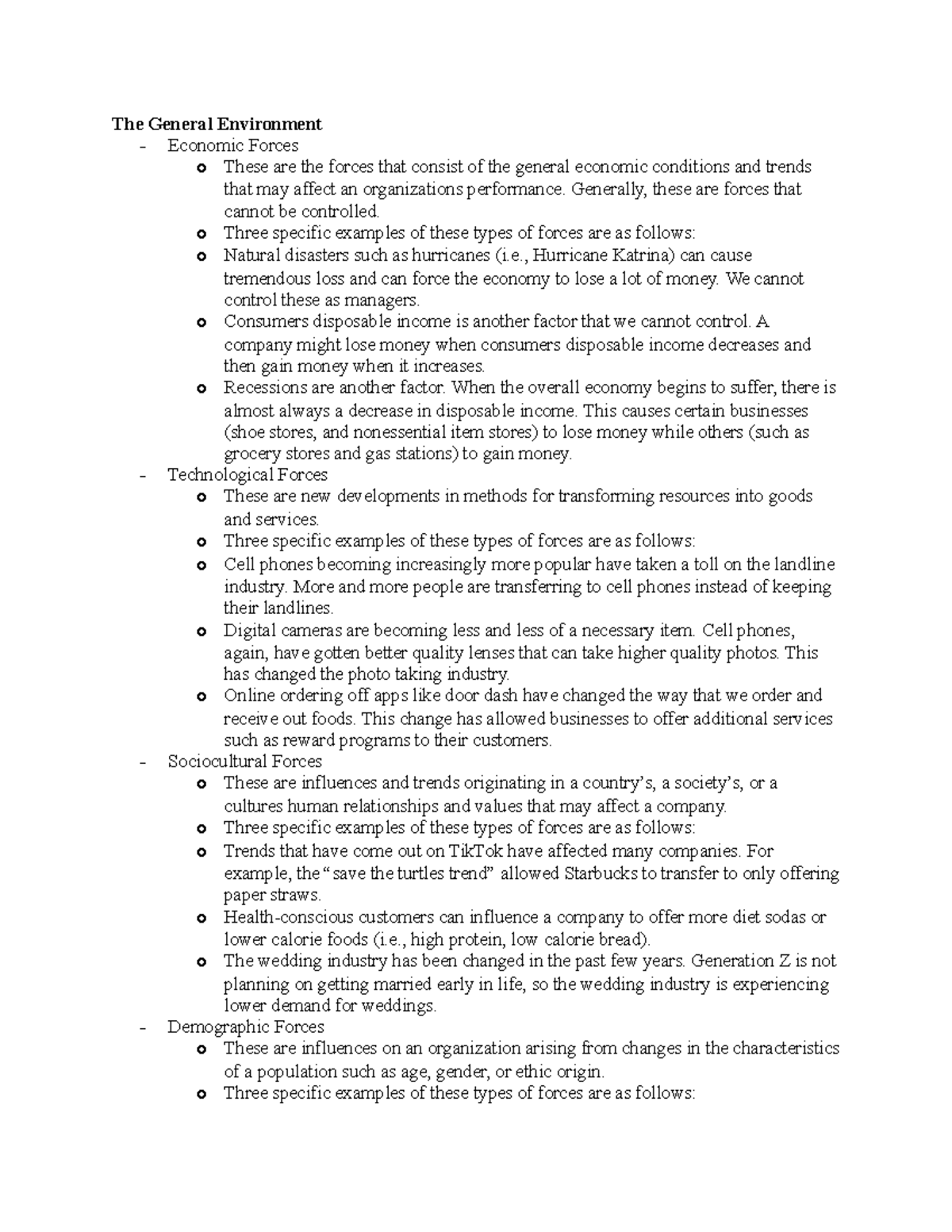 Major assignment 1 - homework - The General Environment - Economic ...