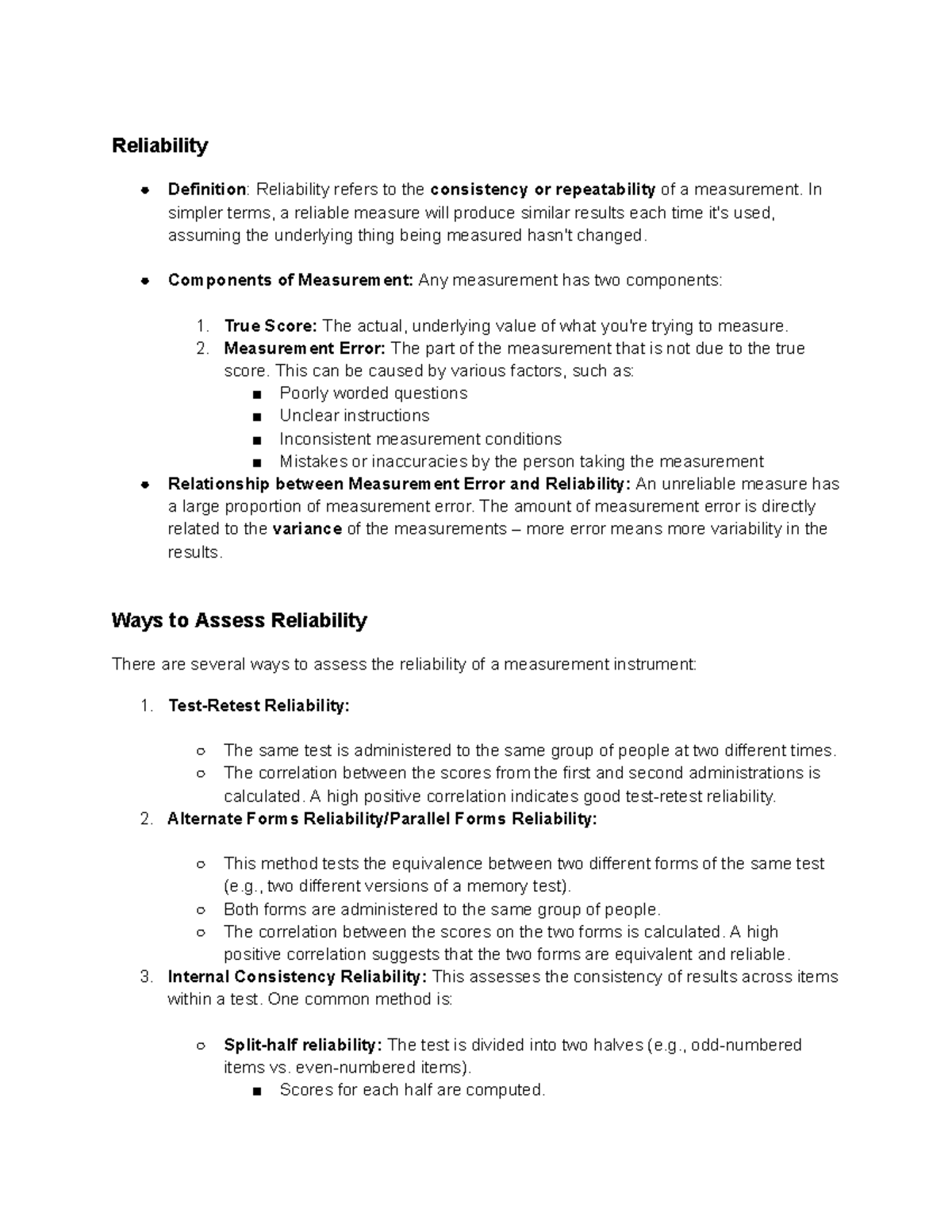 Construct and Criterion Validity in Measurement: Definitions and ...