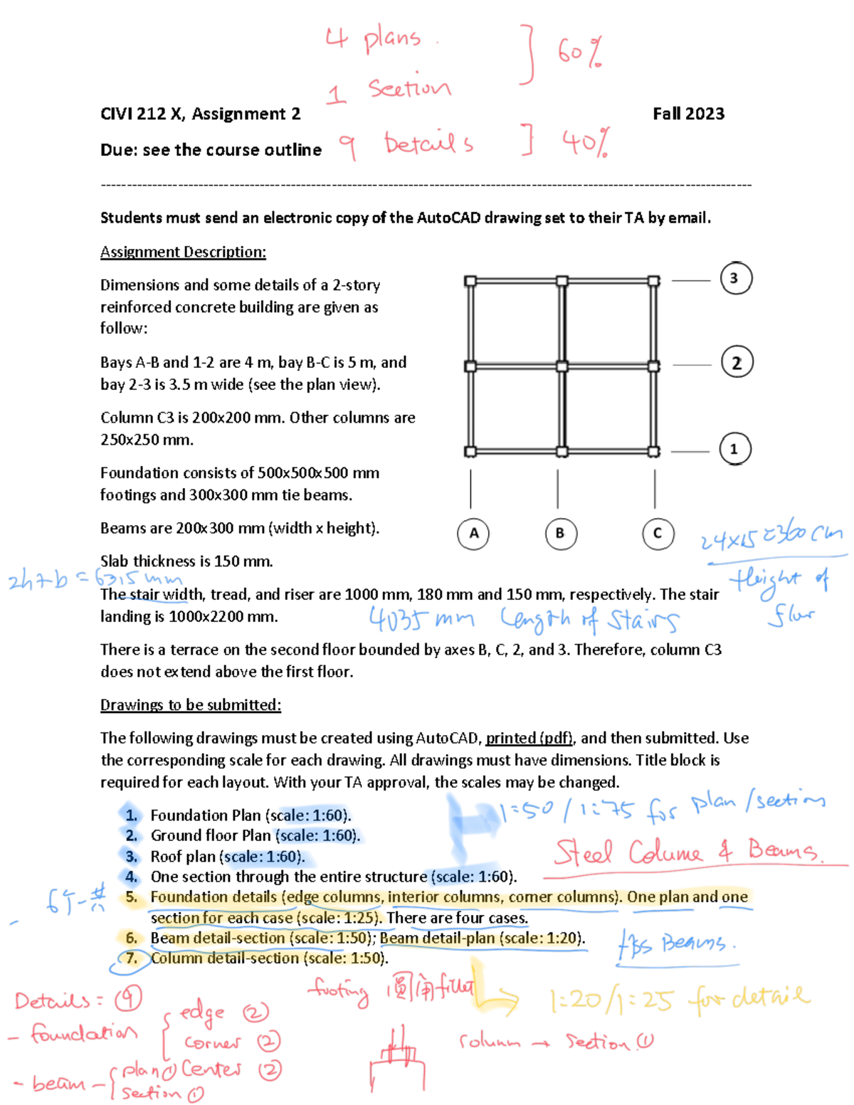 CIVI 212 X: Assignment 2 - AutoCAD Drawing Set Guidelines - Studocu