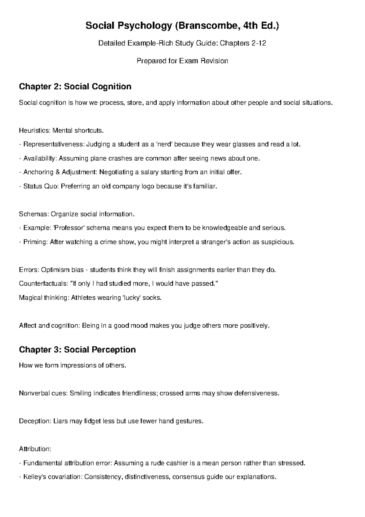 Social Psychology (PSY 101) Comprehensive Study Guide: Key Concepts ...