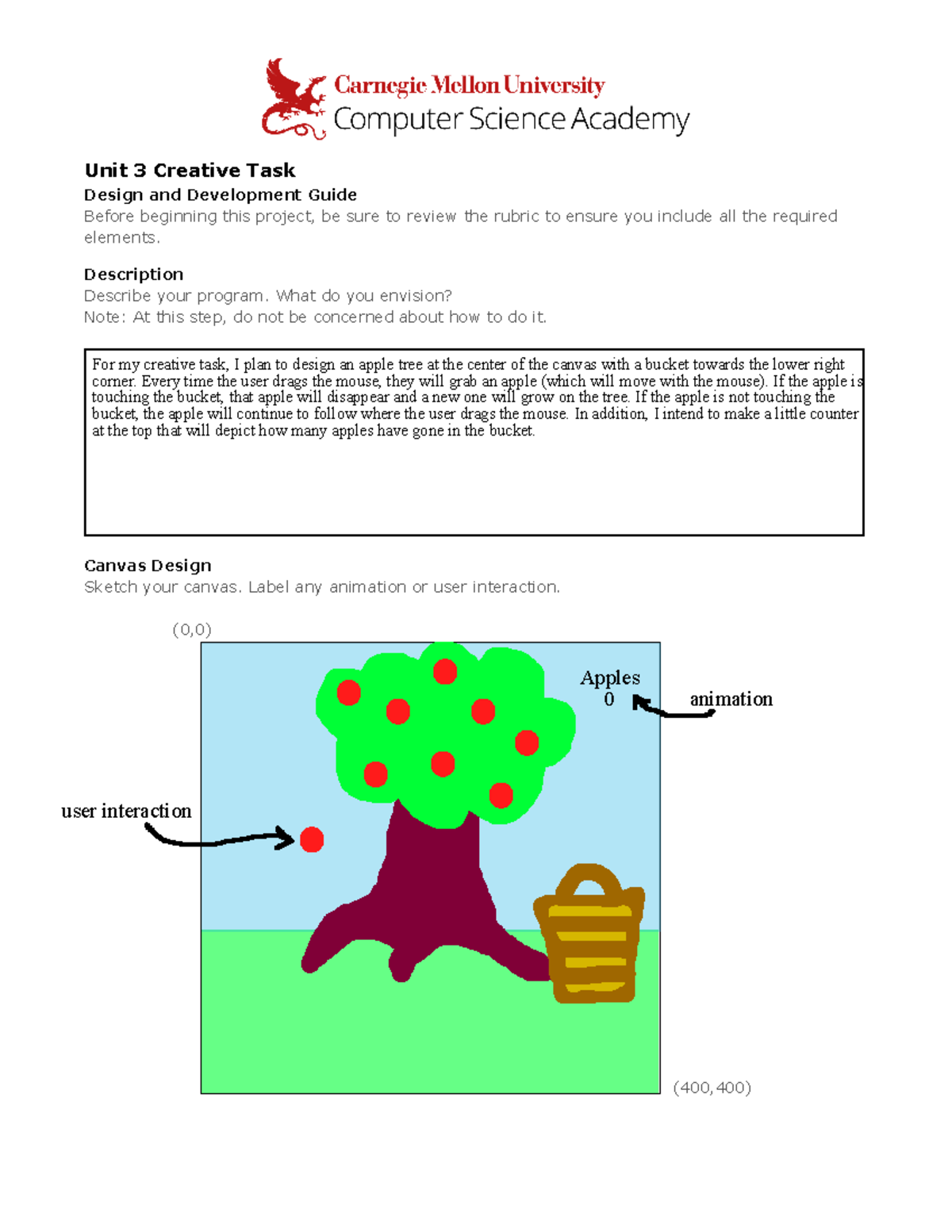 Unit 3 Creative Task Planning Guide - Design & Development - Studocu