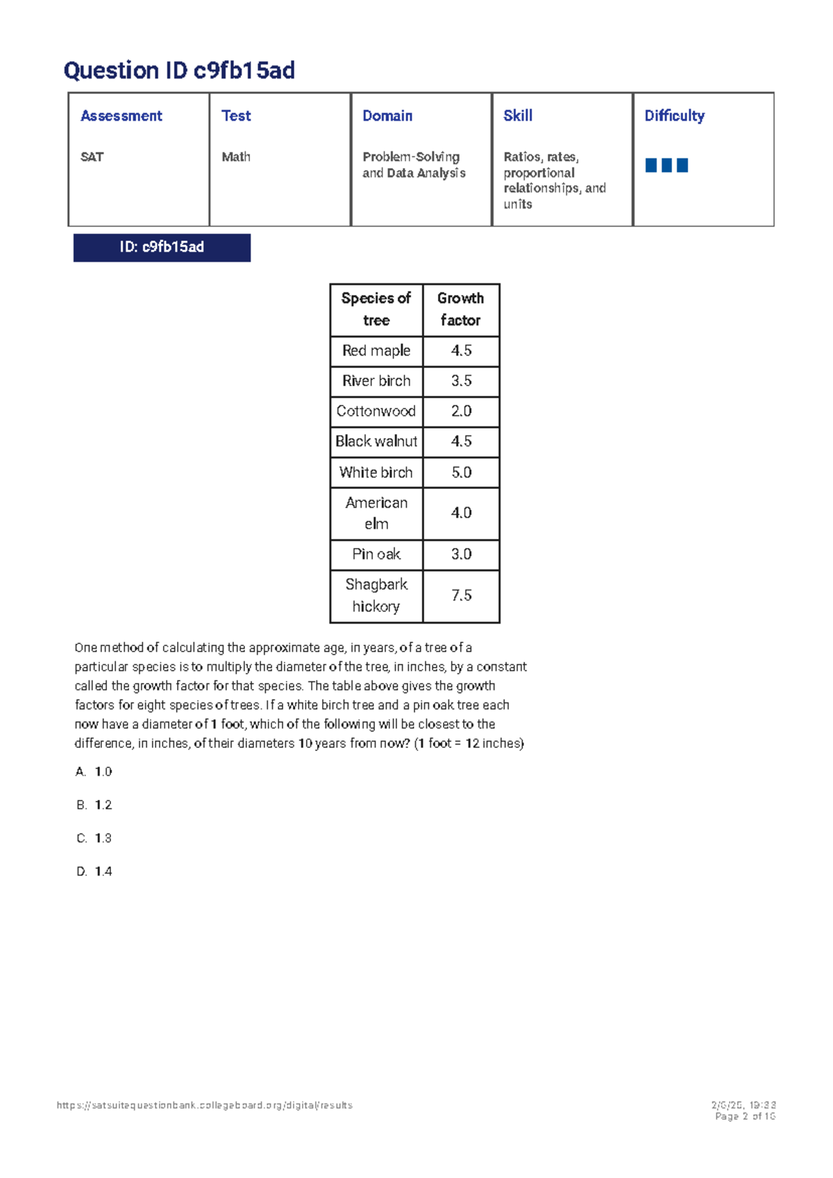 03 Ratios and Proportions Hard Assessment Test SAT Math - Studocu