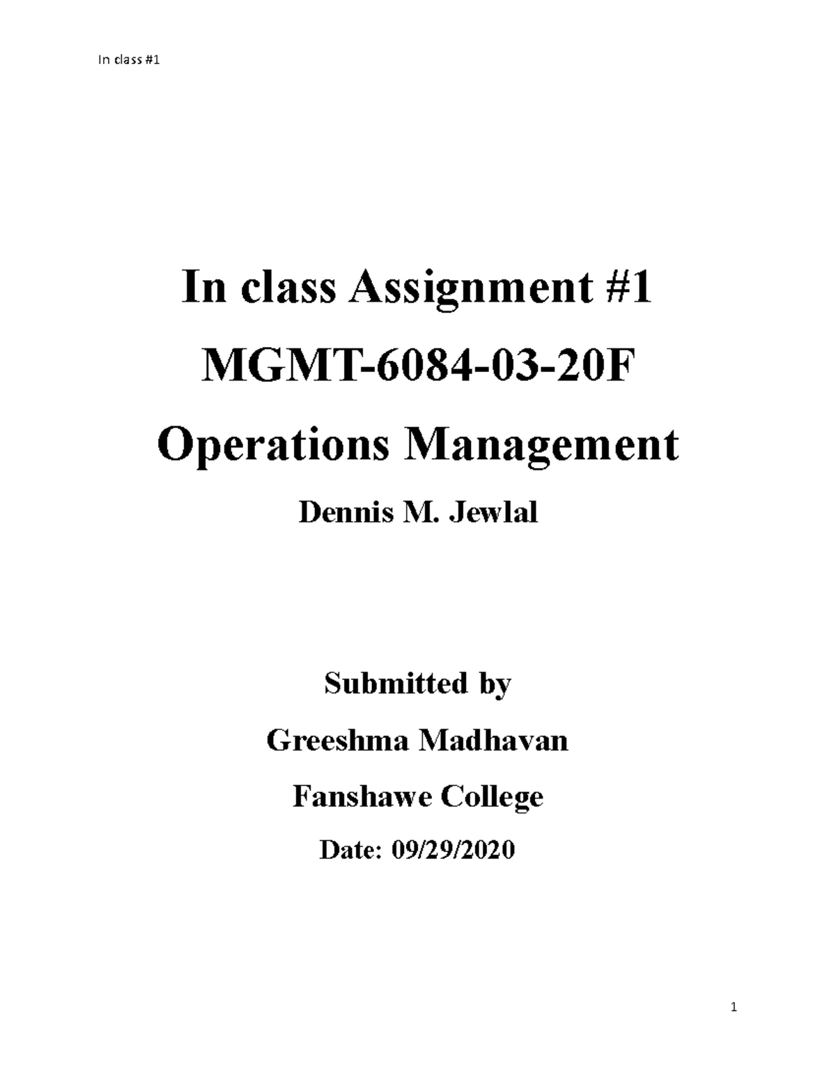 Chapter 11 - Foundations of Operations Management, 4e Cdn. (Ritzman ...
