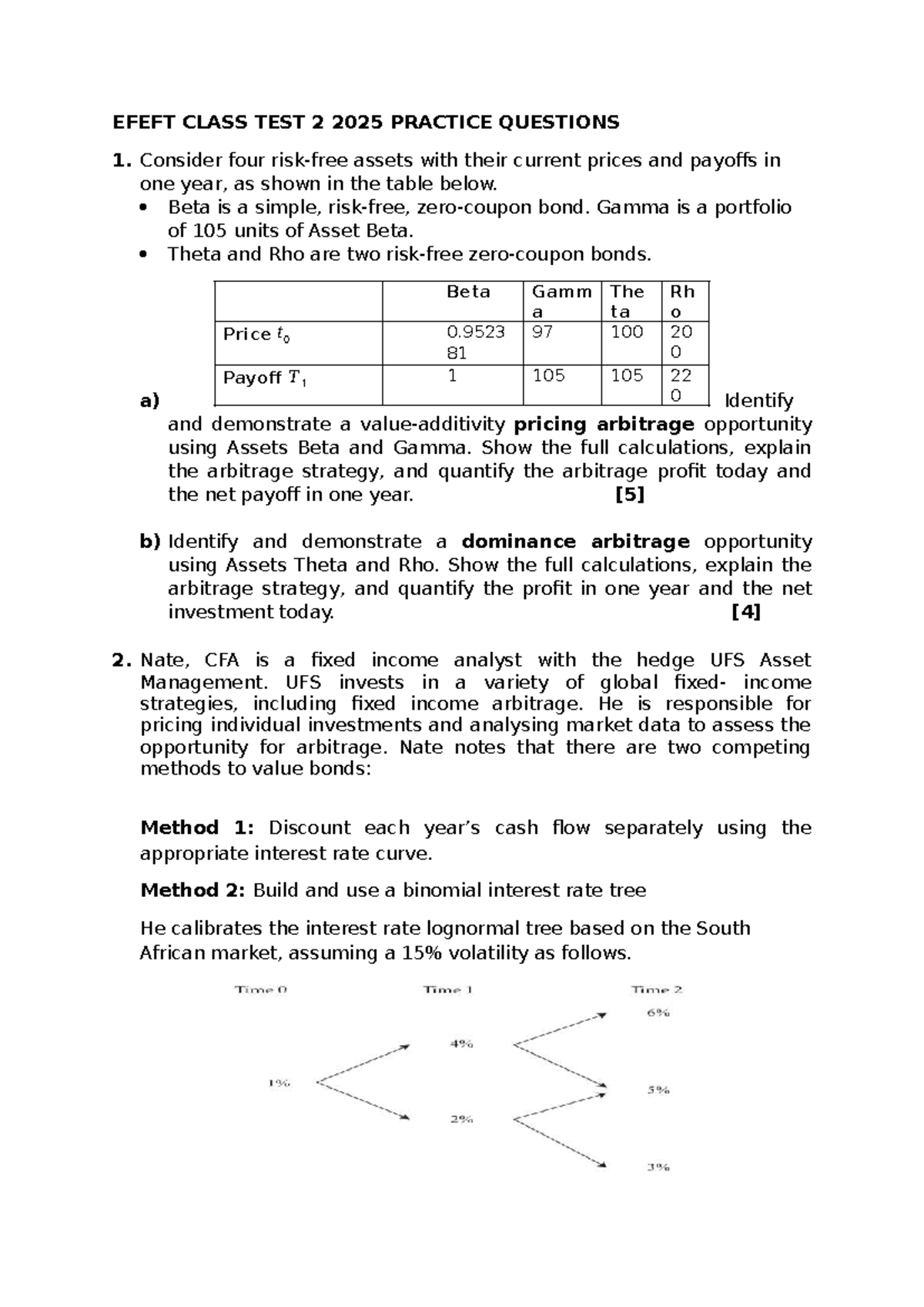 EFT 2025 Class Test 2: Practice Questions & Solutions - Studocu