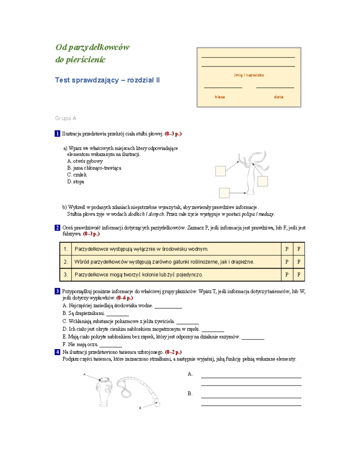 Mchy I Paprotniki Sprawdzian Klasa 5 Puls Zycia www.studocu.com