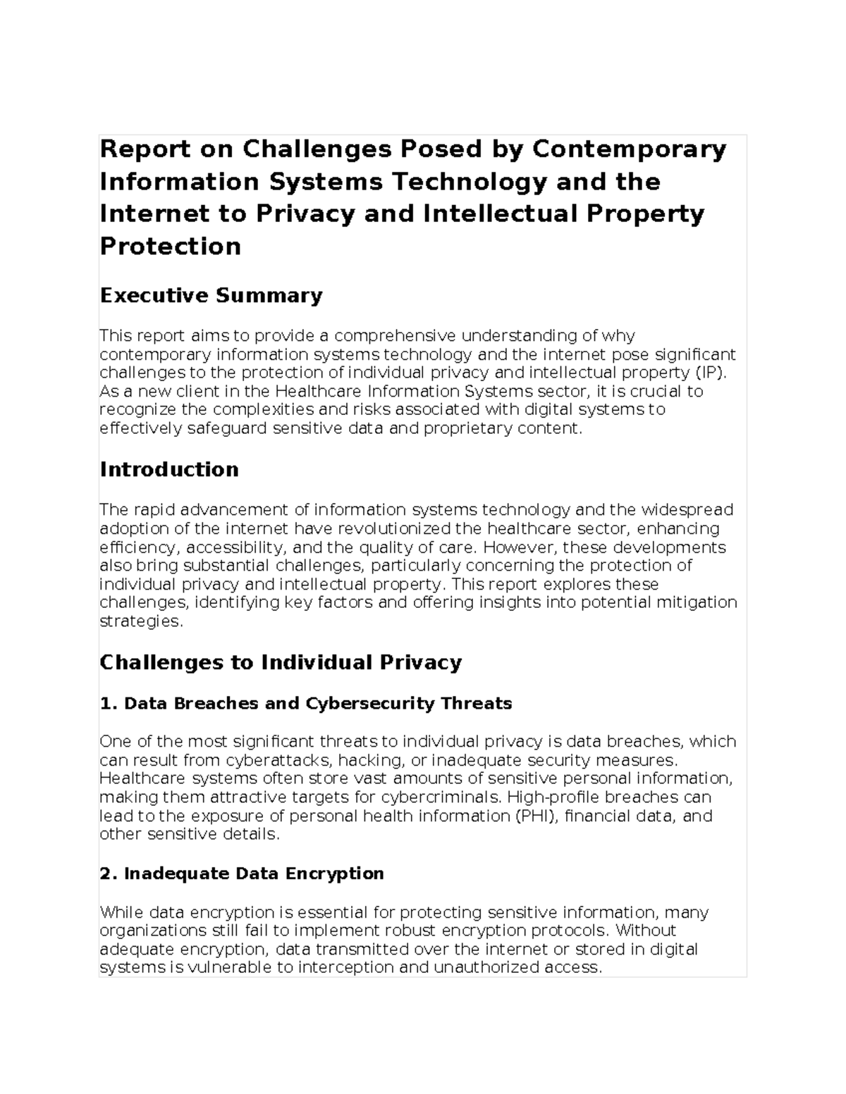 LUBM305 Assignment - Report on Challenges Posed by Contemporary ...