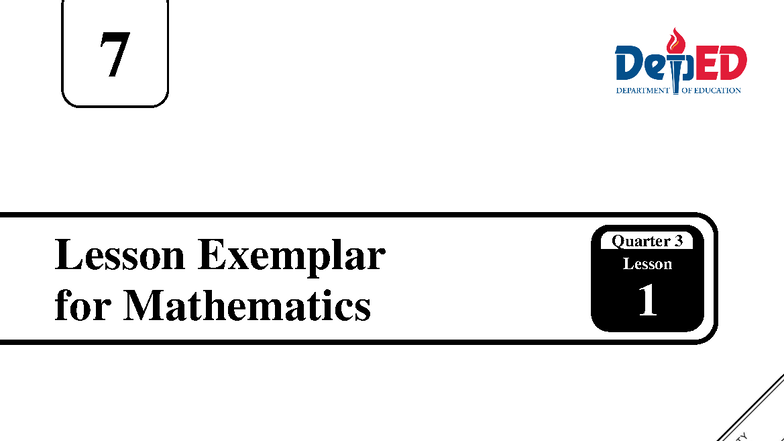 Q3 LE Mathematics 7 Lesson Exemplar: Curriculum Implementation Guide ...