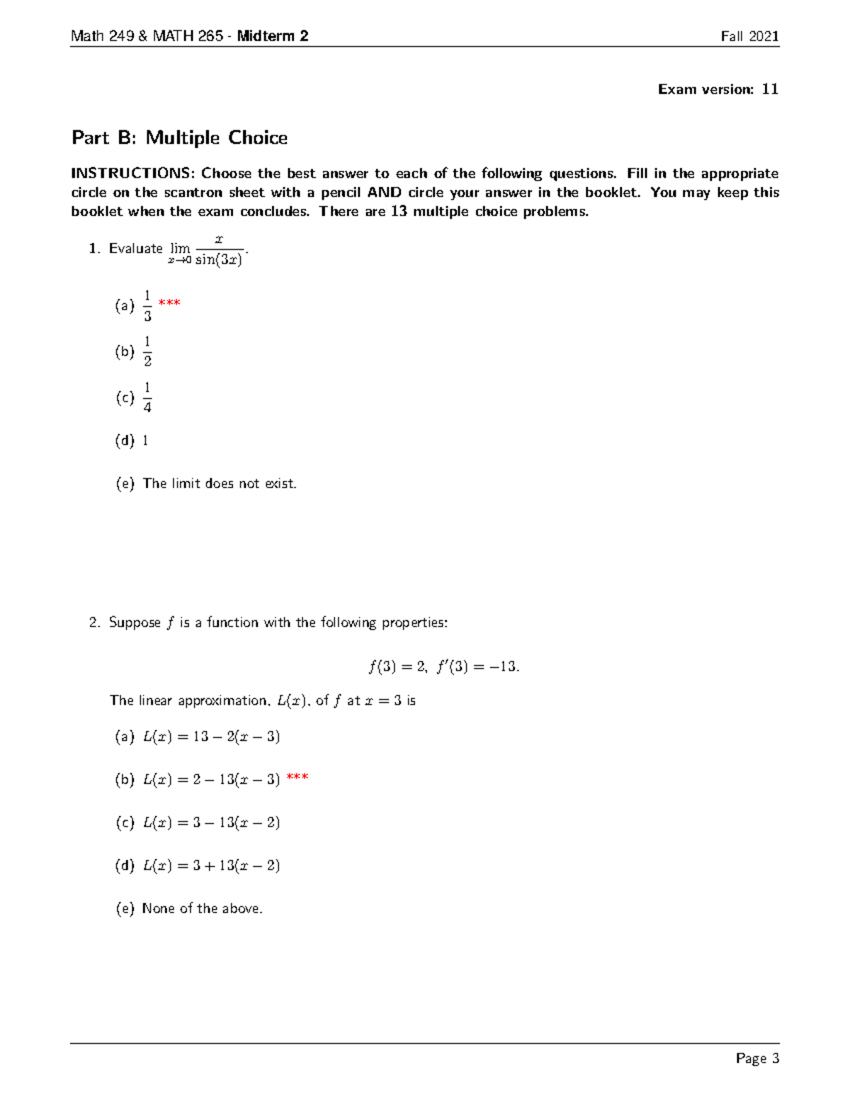 Old Midterm 2 Solutions (F2021) Written Exam Key - Studocu