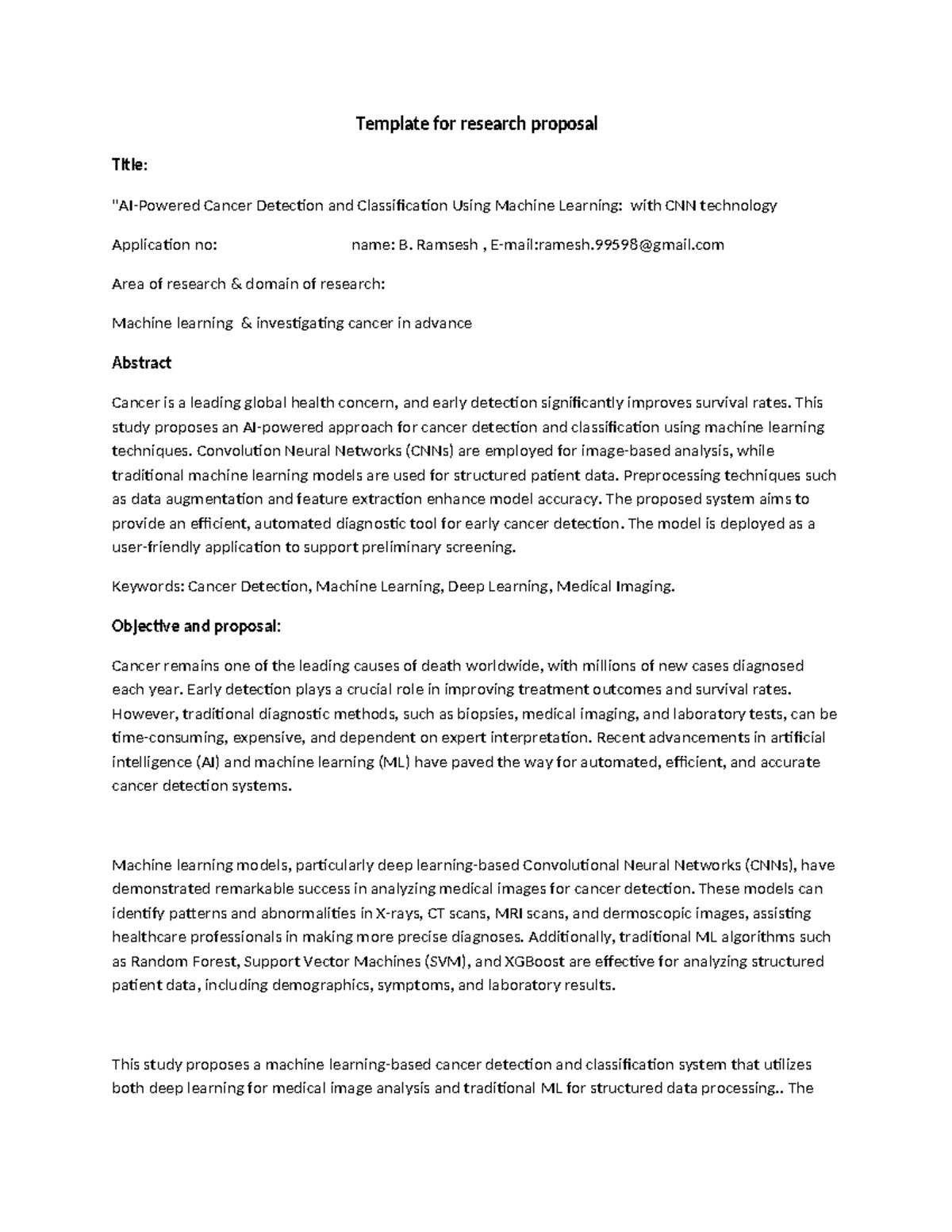 Cancer Detection & Classification Using ML: CNN Approach - Studocu
