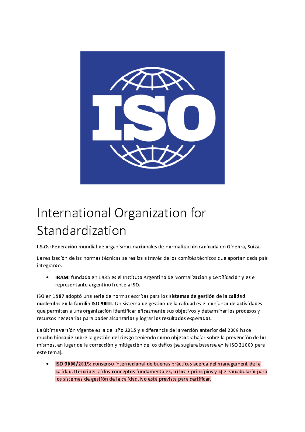 Py S - U12 - Normas ISO - asd - International Organization for ...
