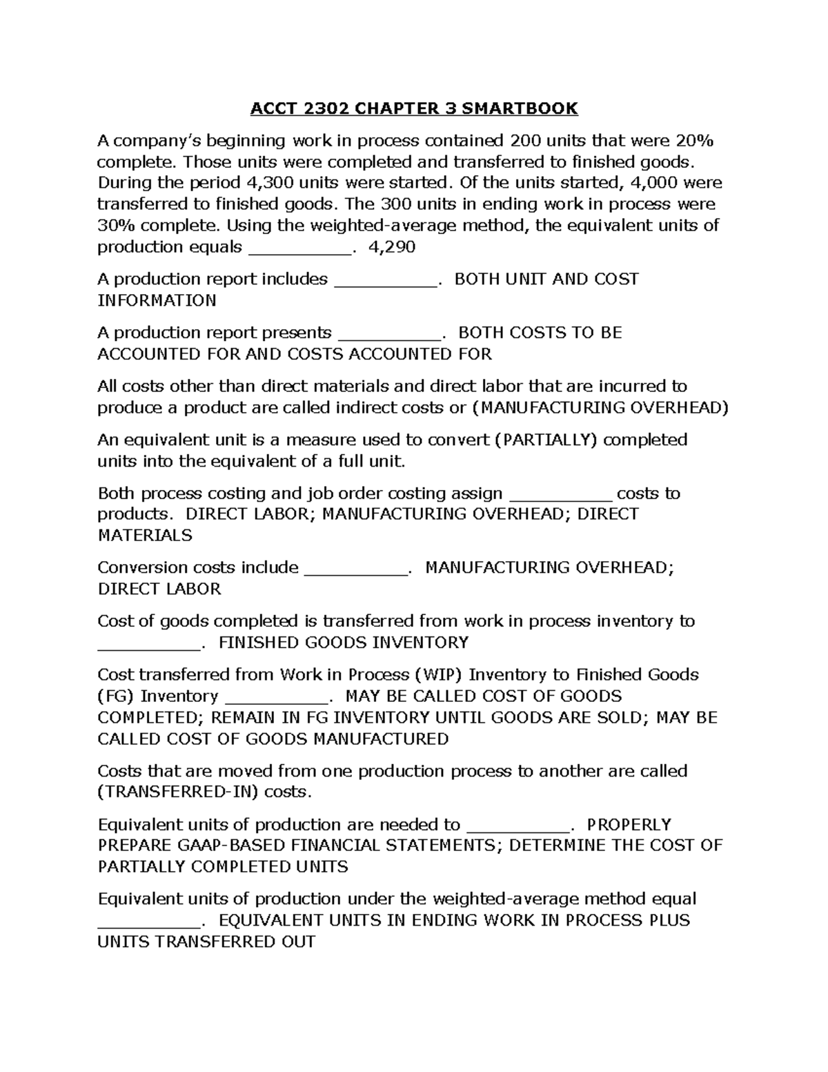 ACCT 2302 Chapter 3 Smart Book - ACCT 2302 CHAPTER 3 SMARTBOOK A ...