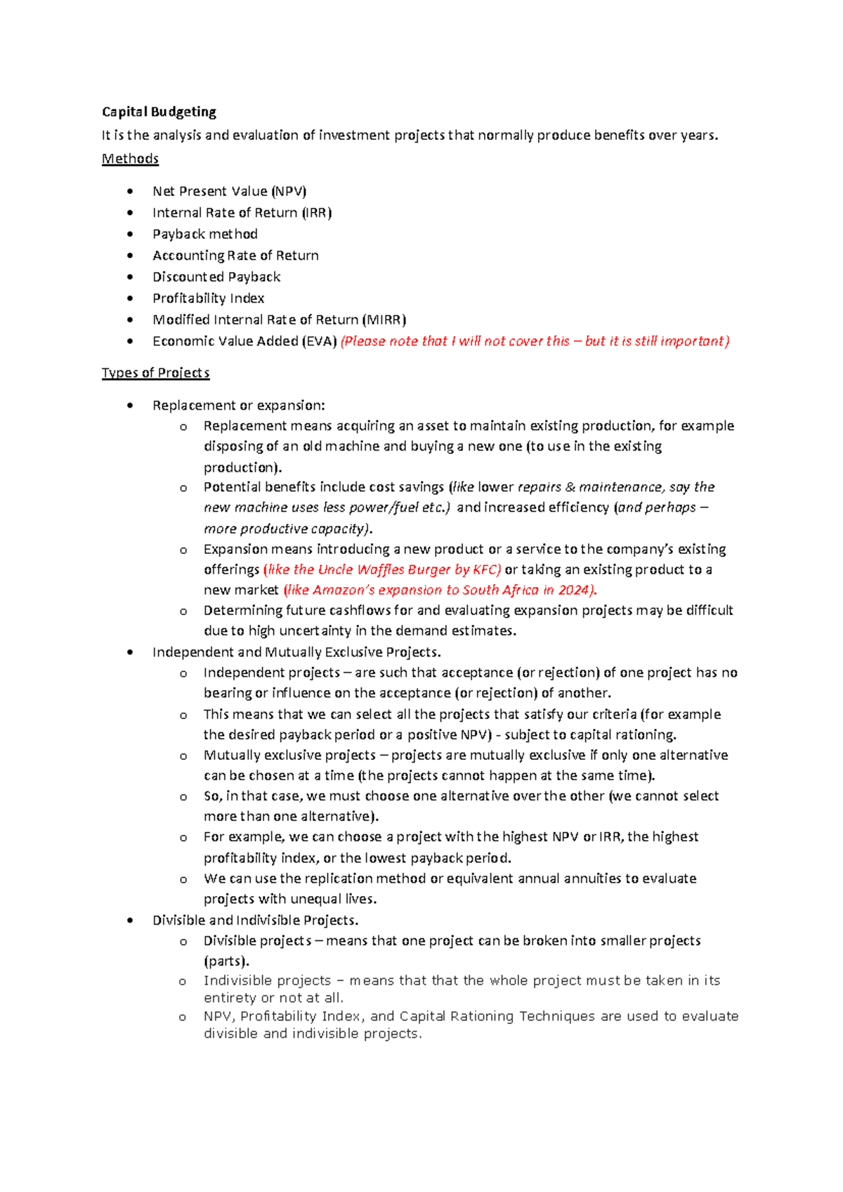 Capital Budgeting Summary: Essential Evaluation Techniques and Methods ...