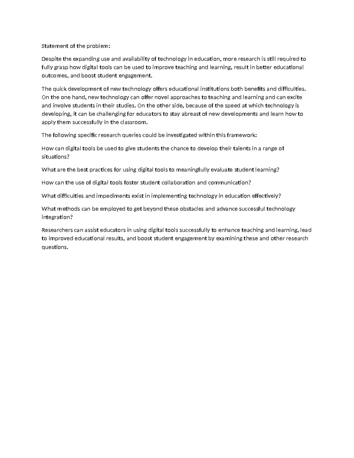 EDU 101: Exploring the Impact of Digital Tools on Learning Outcomes ...