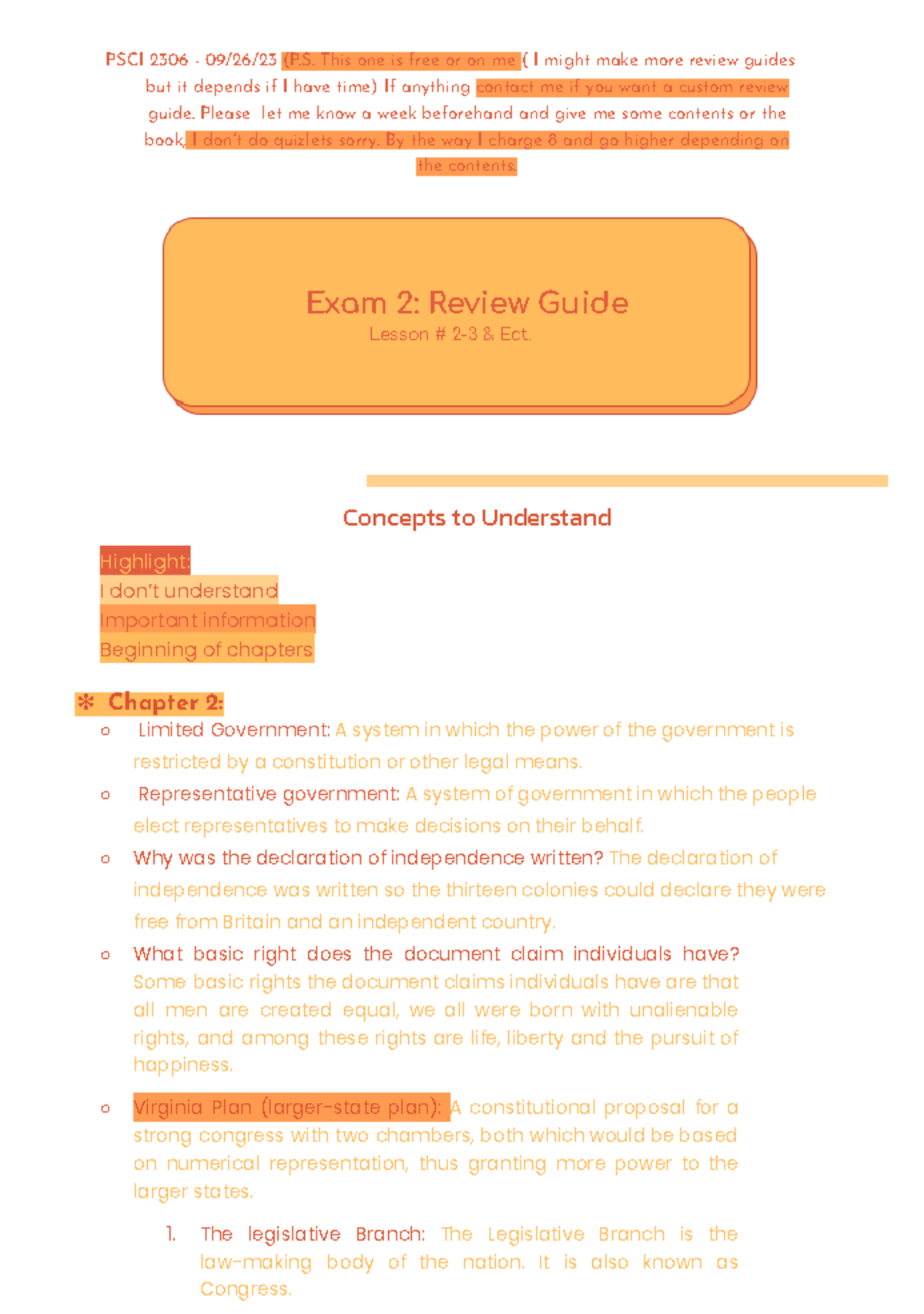 PSCI 2306 Exam 2 Review Guide: Key Concepts and Important Information ...