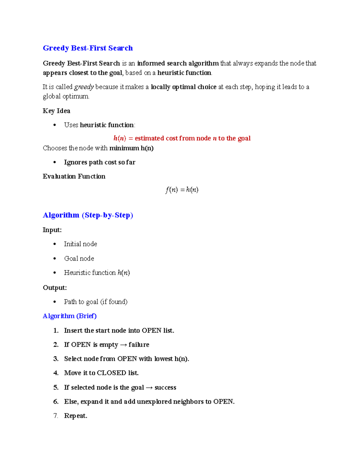 Winsem 2025-26 VL BECE309L Greedy Search Algorithm Overview - Studocu