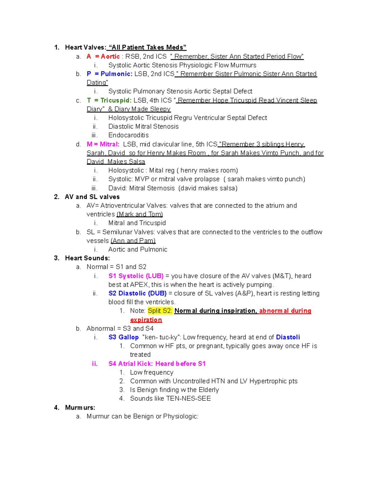 Module 6: Cardiac Disorders & Management Strategies Overview - Studocu