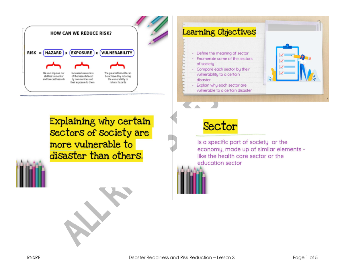 DRRR Student Notes Lesson 3 - part 2 - Earth and Physical Science - Studocu