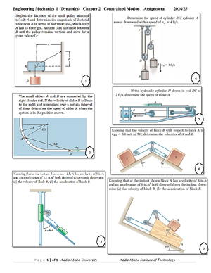 Worksheet CH2 Rectangular Motion - Static and dynamic - Page 1 of 1 ...