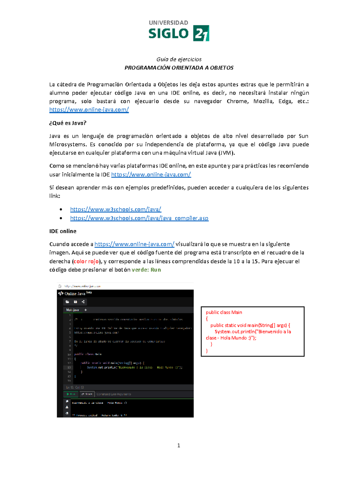 Apuntes de Programación Orientada a Objetos en Java - JAVA101 - Studocu