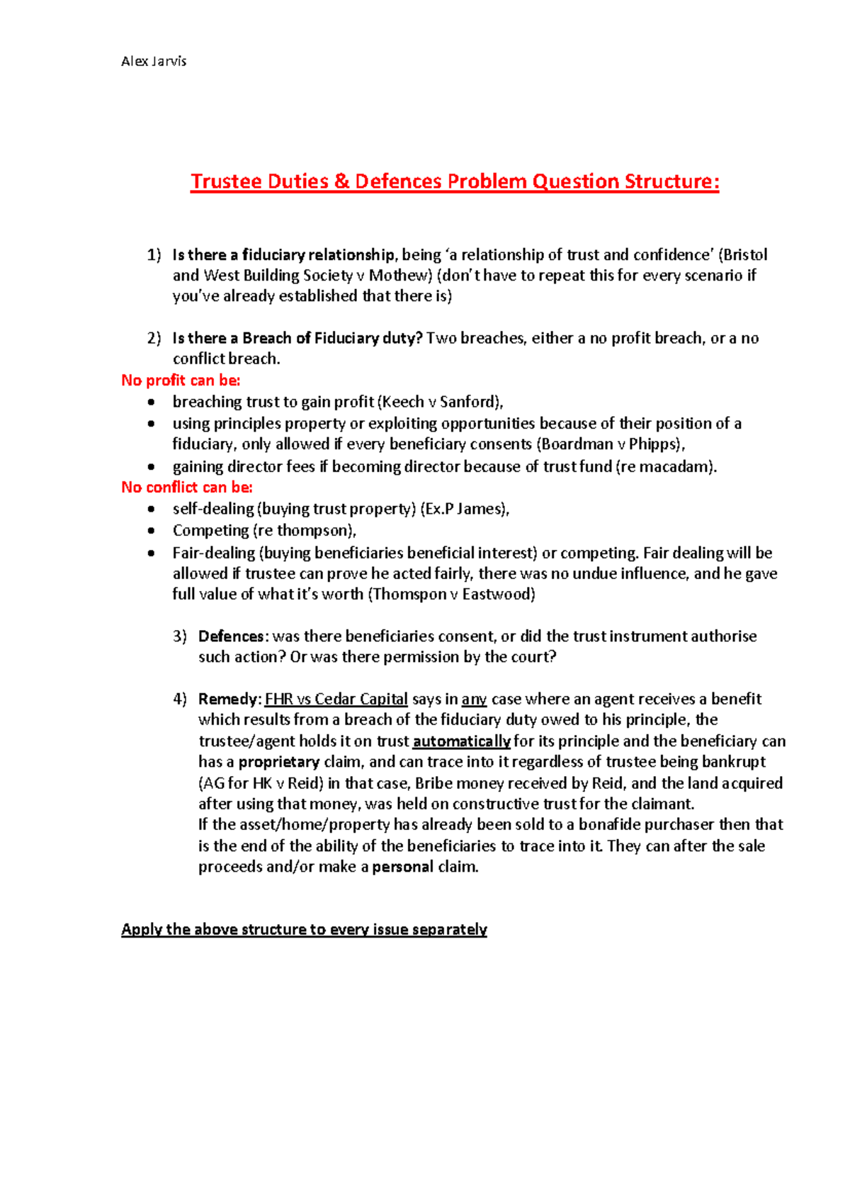 PQ Structure for Fiduciary Duties in Trust Law: A Comprehensive Guide ...