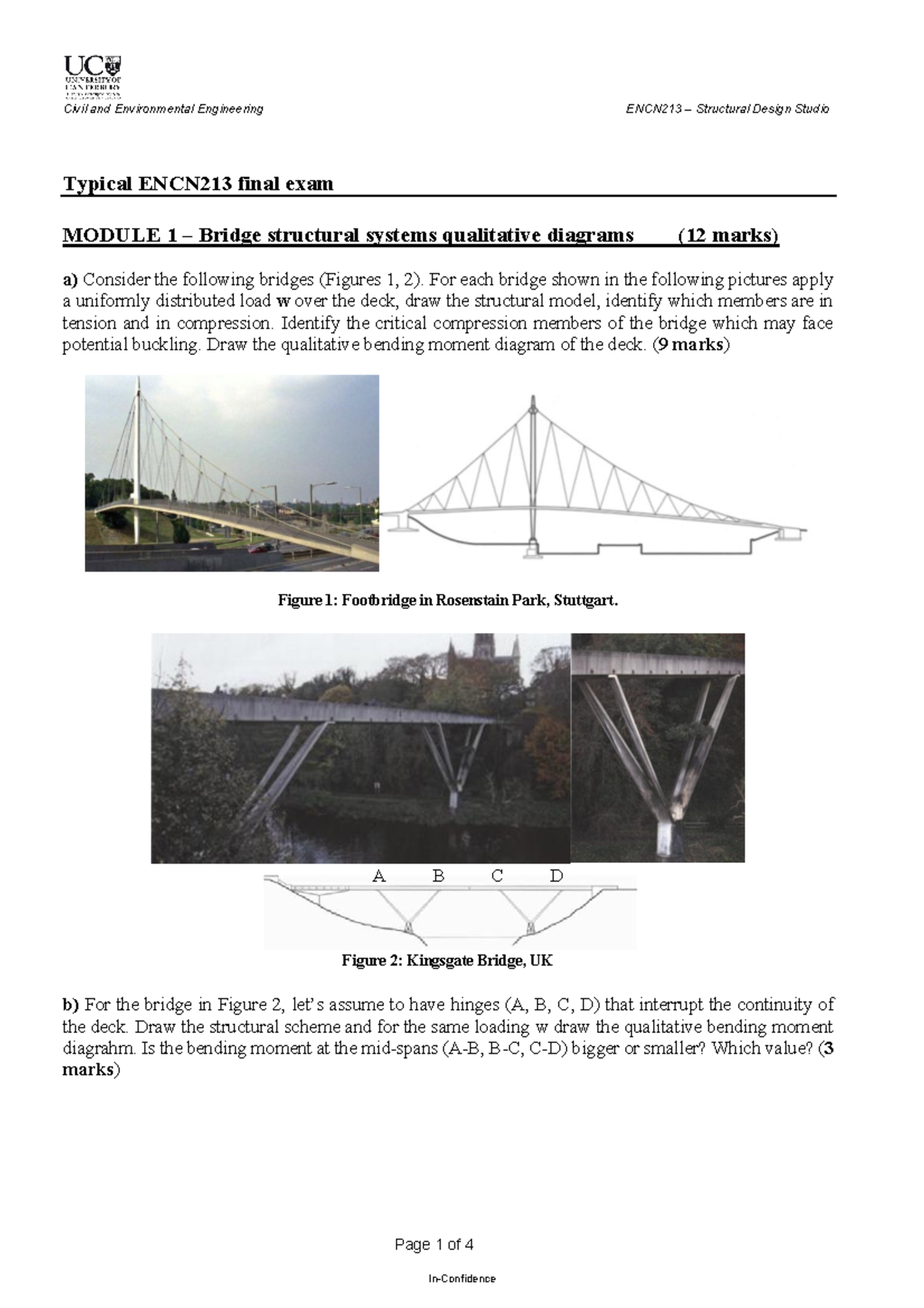 Typical ENCN213 Final Exam - Structural Design Studio Past Paper - Studocu
