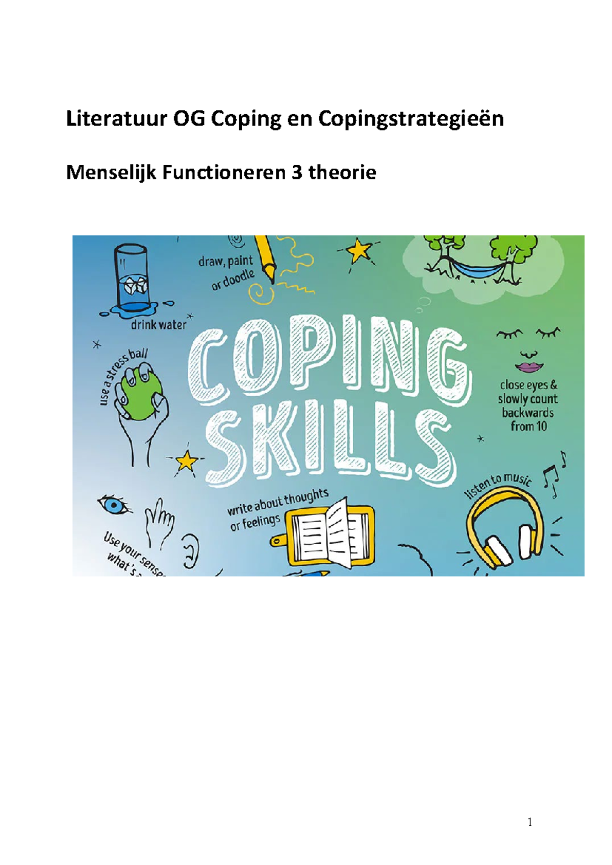 Coping en Copingstrategieën in Menselijk Functioneren 2526 - Studocu