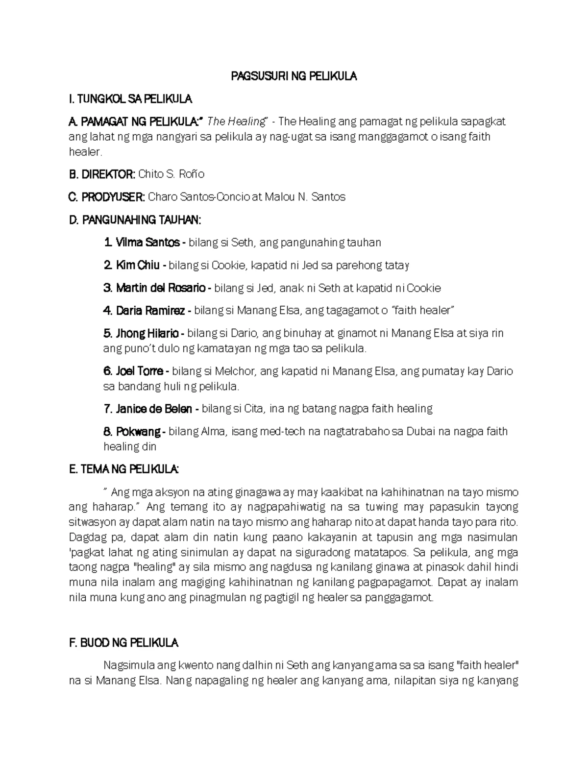 Dimension of Globalization - Instructions: List down at list 10 ...