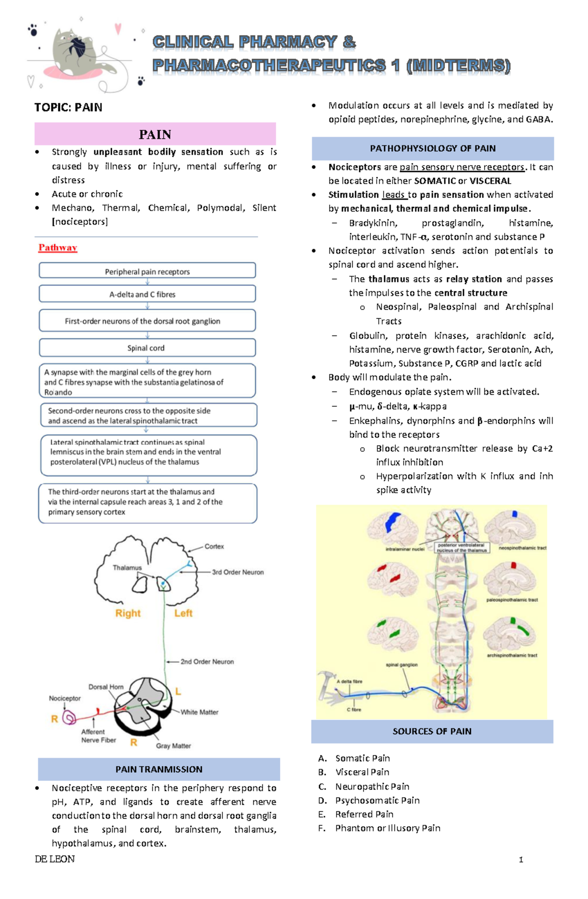 PHCP M6- PAIN. Headache Parkinson - TOPIC: PAIN Strongly unpleasant ...