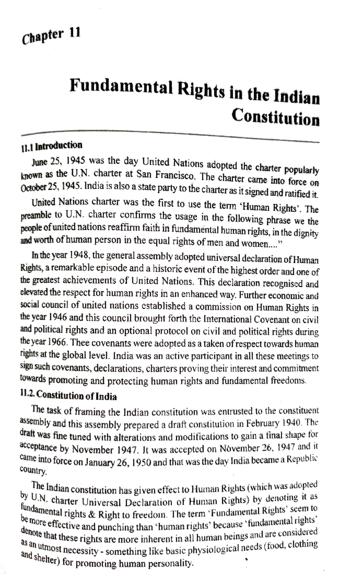 Human Rights UNIT 5 - NOTES - Chapter 11 Fundamental Rights in the ...